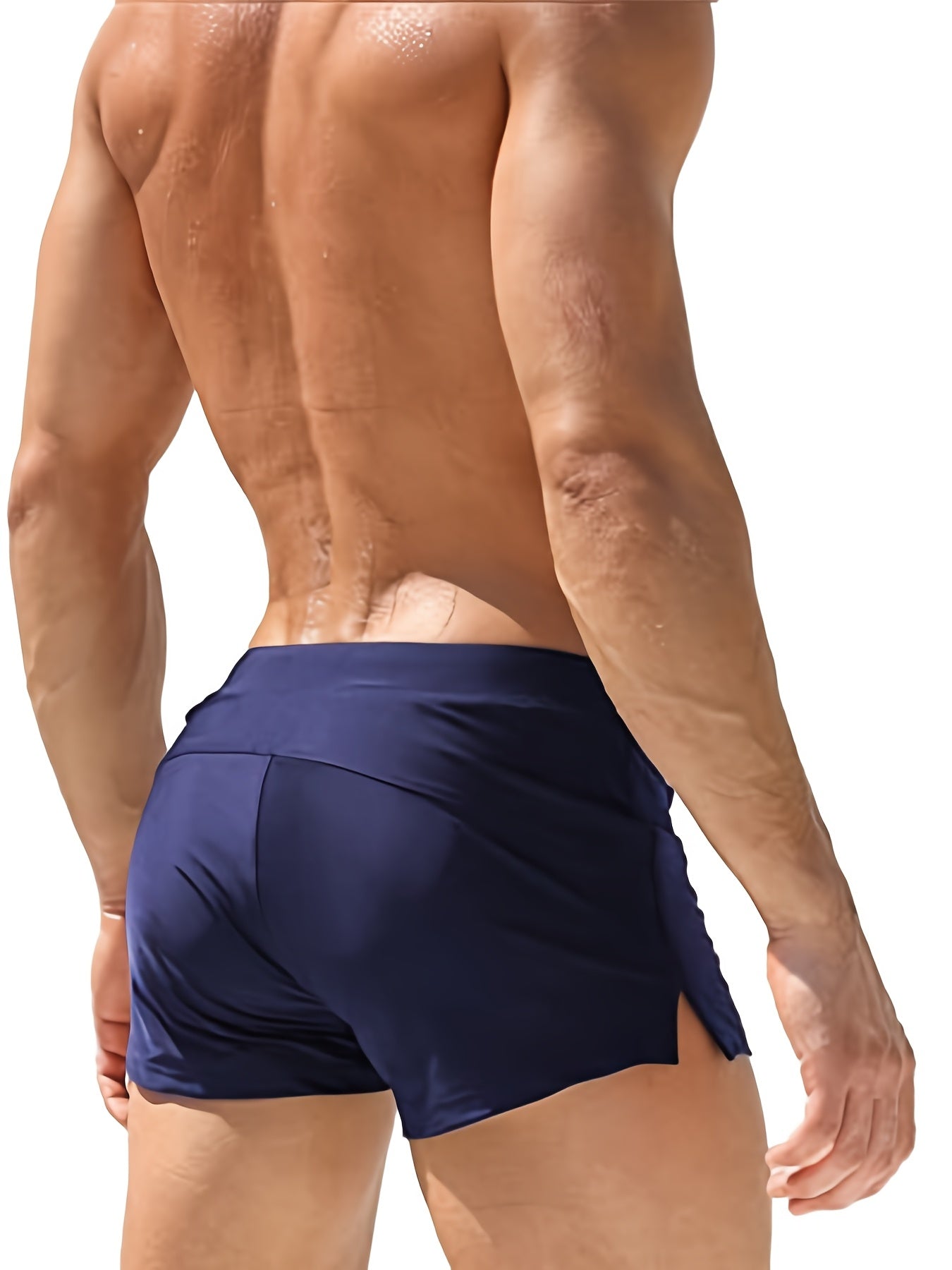 SOLID SWIM SHORTS FOR MEN
