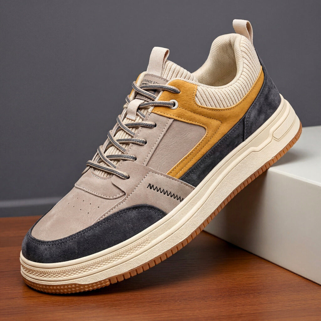 LEATHER SLIP-ON SNEAKERS FOR MEN