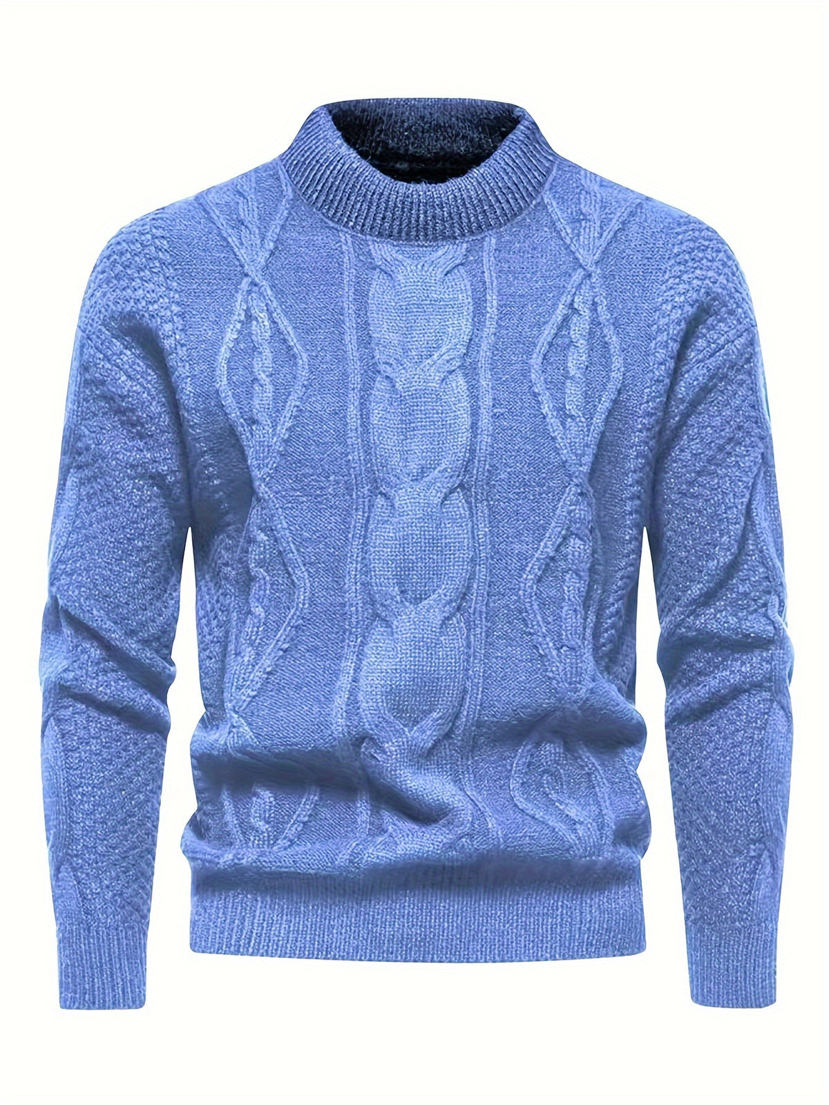 CABLE KNIT CREW NECK SWEATER FOR MEN