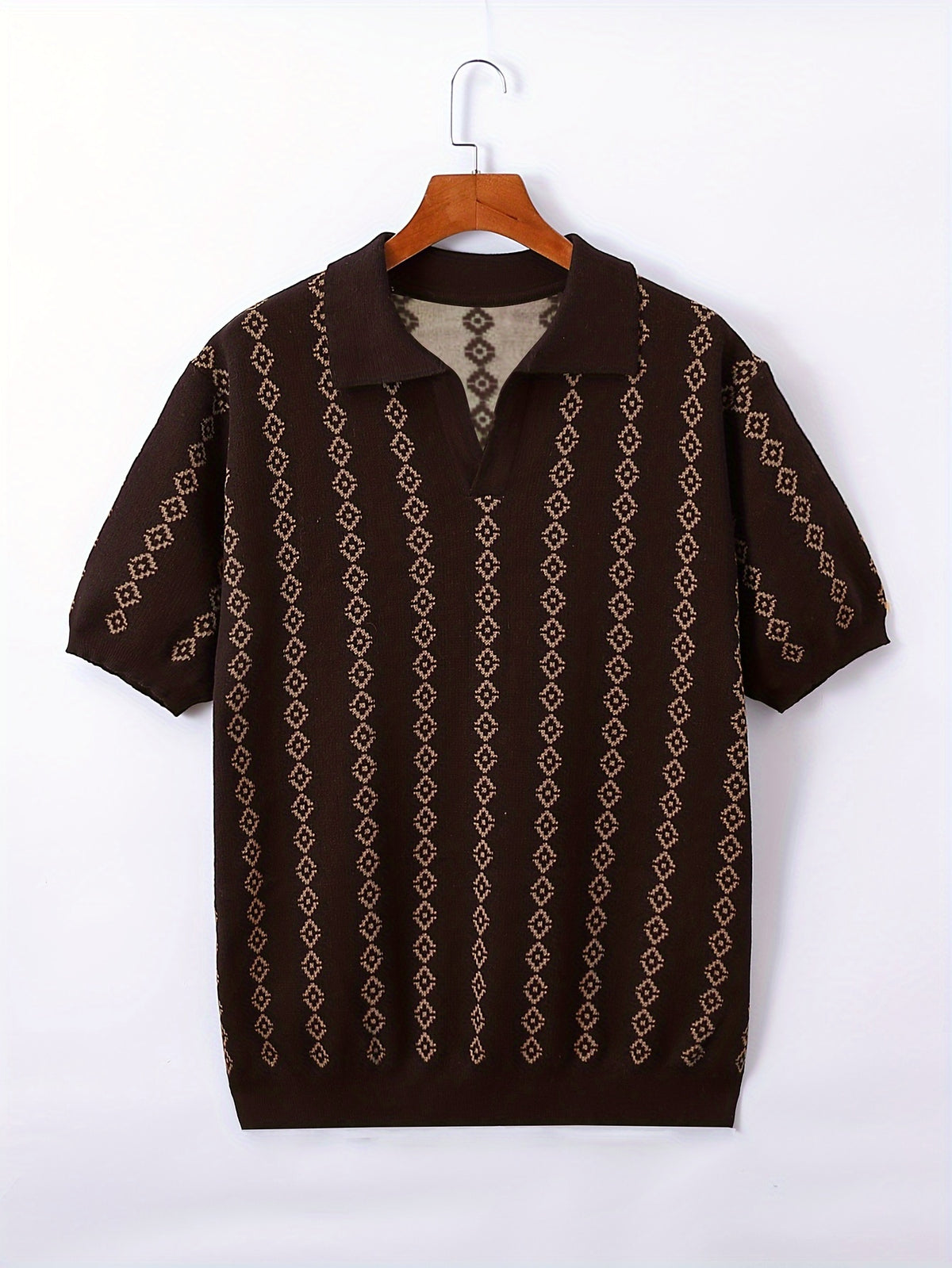GEOMETRIC KNIT SHIRT FOR MEN