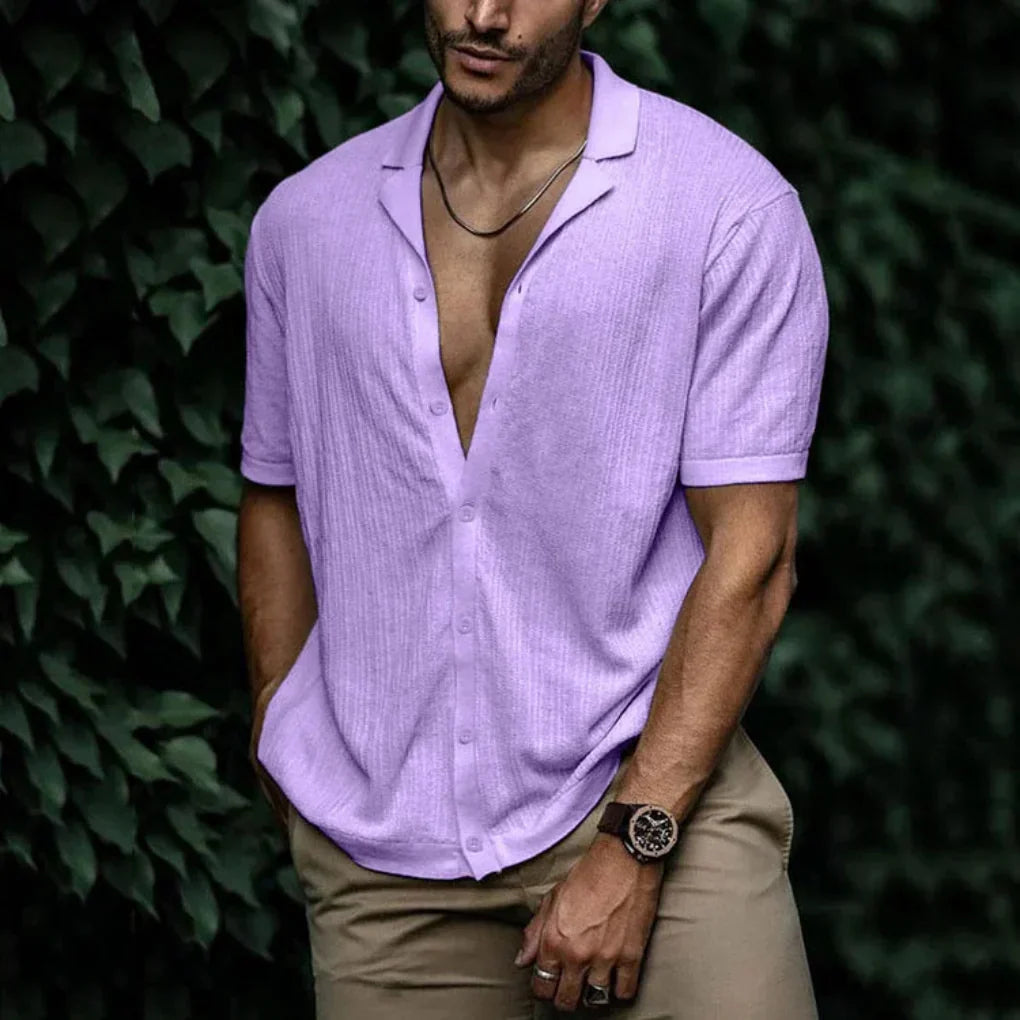 LINEN KNIT SHIRT FOR MEN