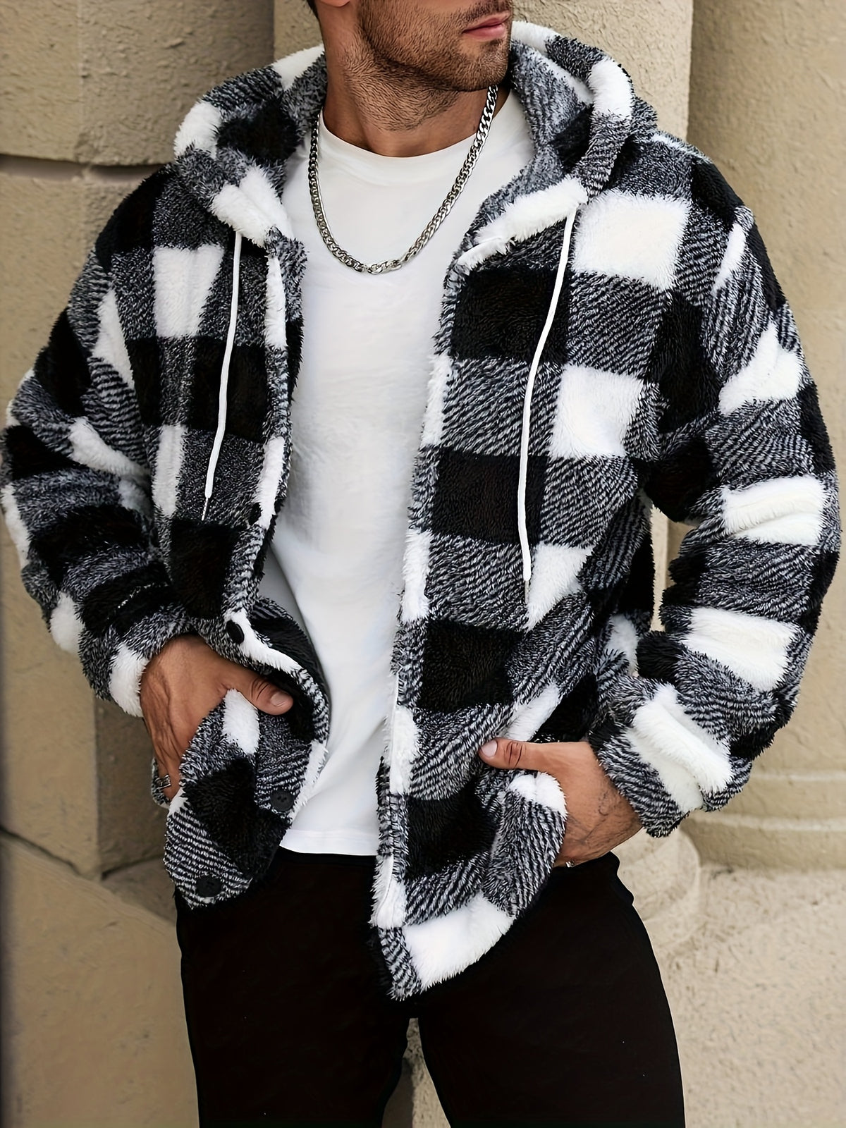 COLOURBLOCK HOODED JACKET FOR MEN