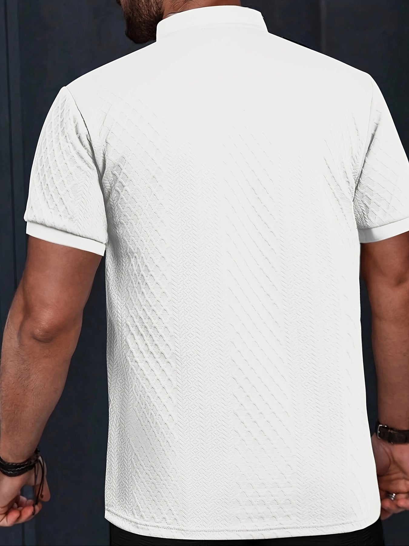 STAND COLLAR POLO SHIRT FOR MEN