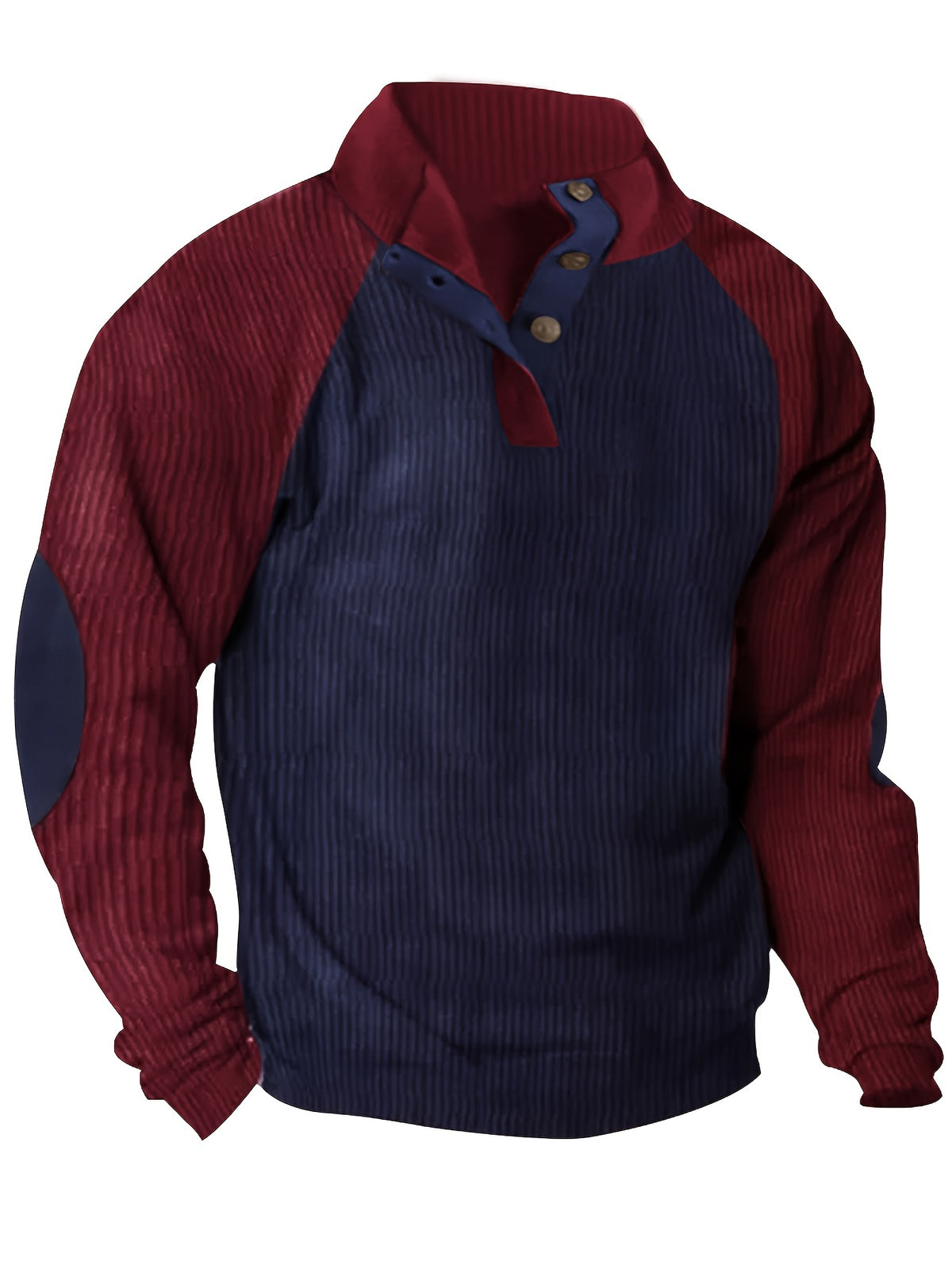 COLOUR BLOCK COLLARED KNIT SHIRT FOR MEN