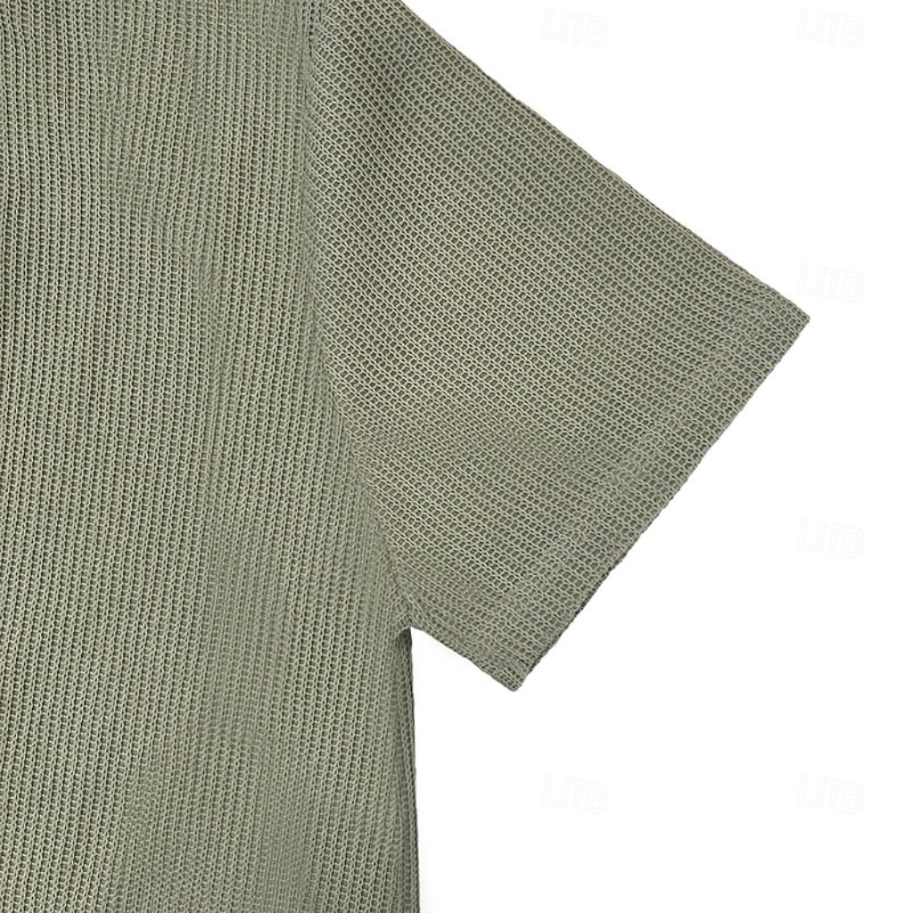 WAFFLE KNIT TEE FOR MEN