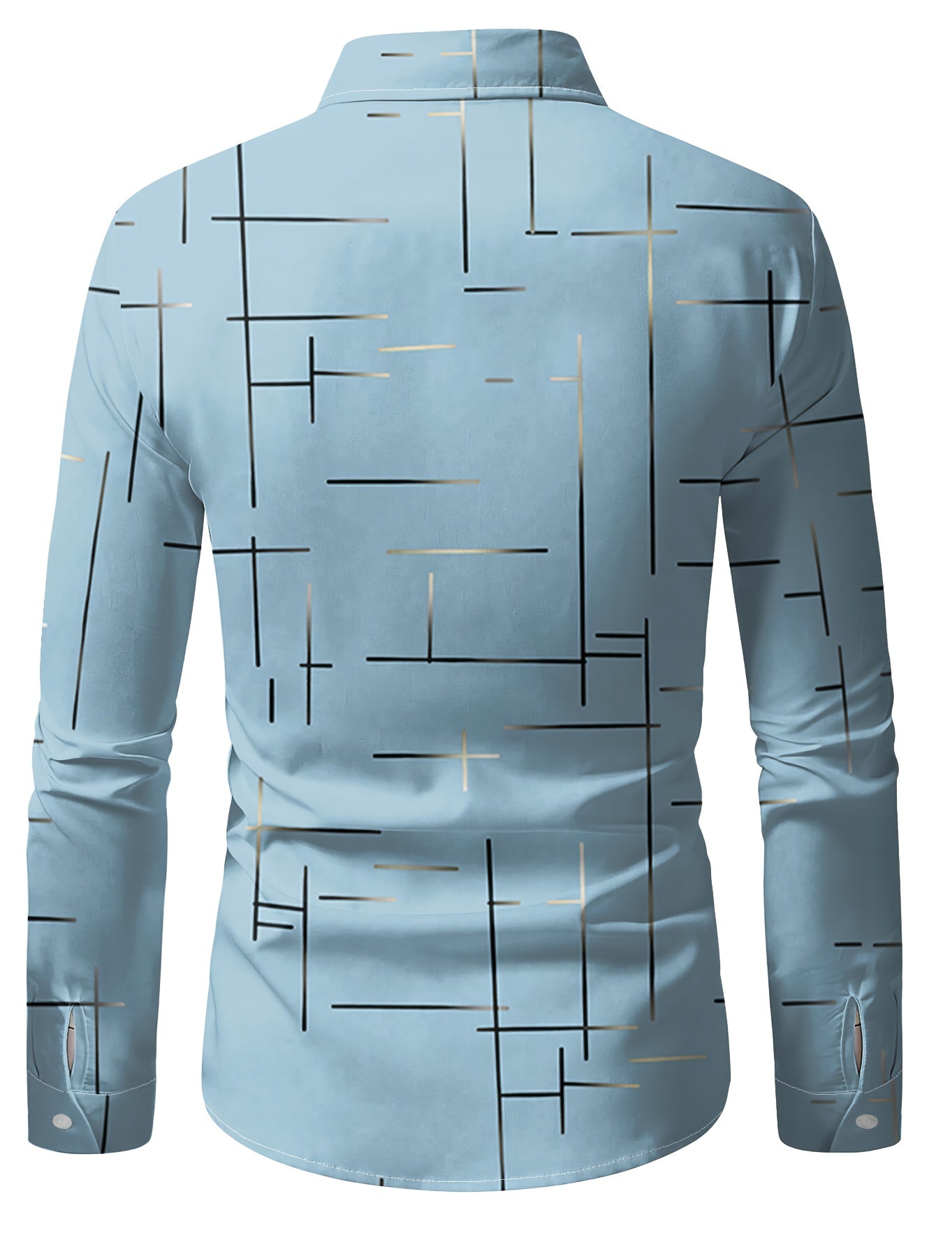 GEOMETRIC BUTTON SHIRT FOR MEN