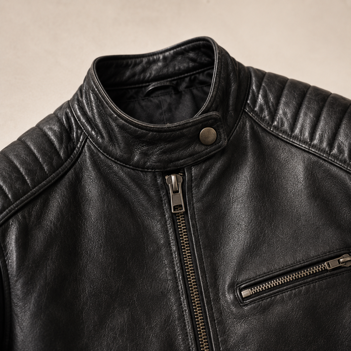 RUGGED MOTO JACKET FOR MEN