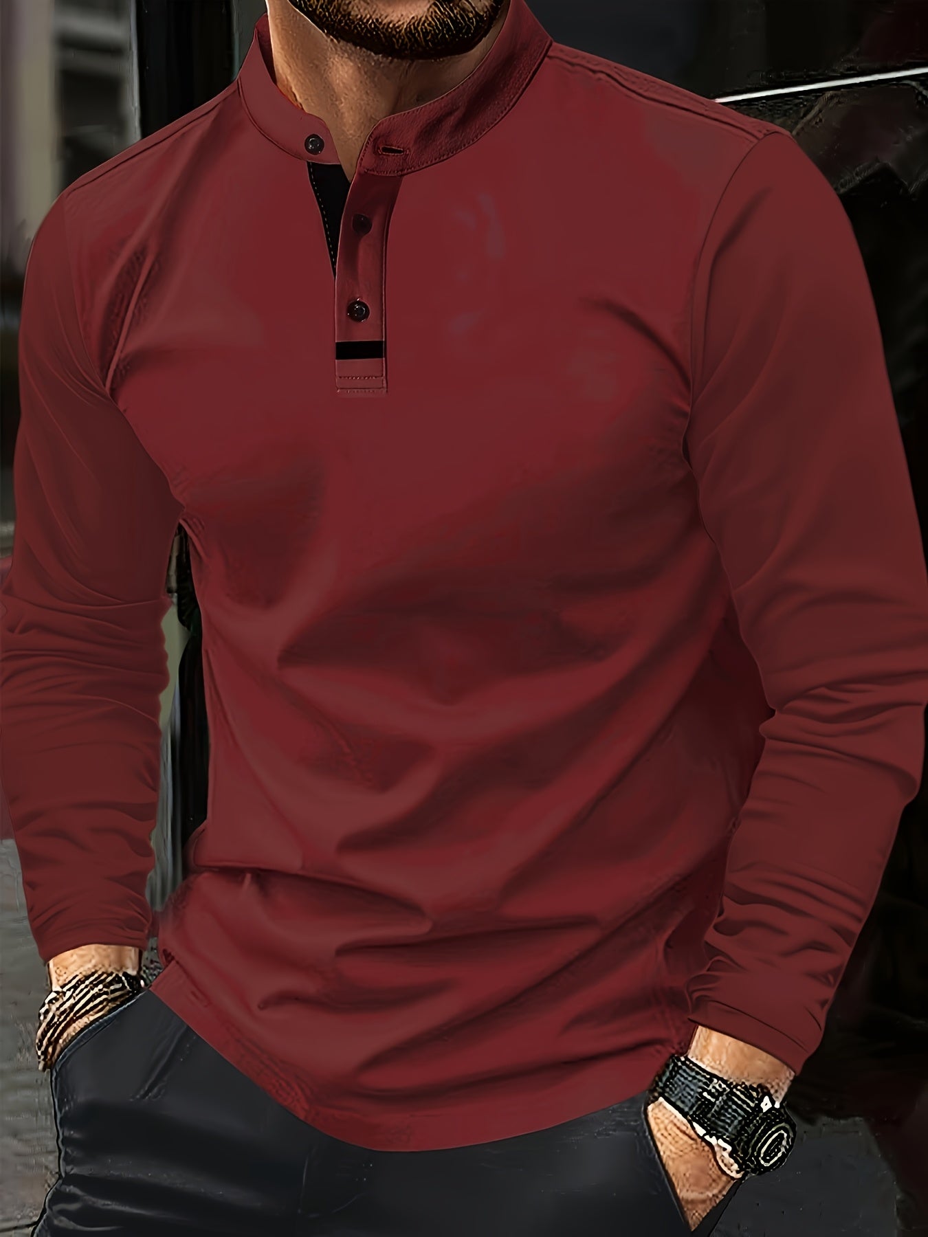 BUTTON-UP POLO SHIRT FOR MEN