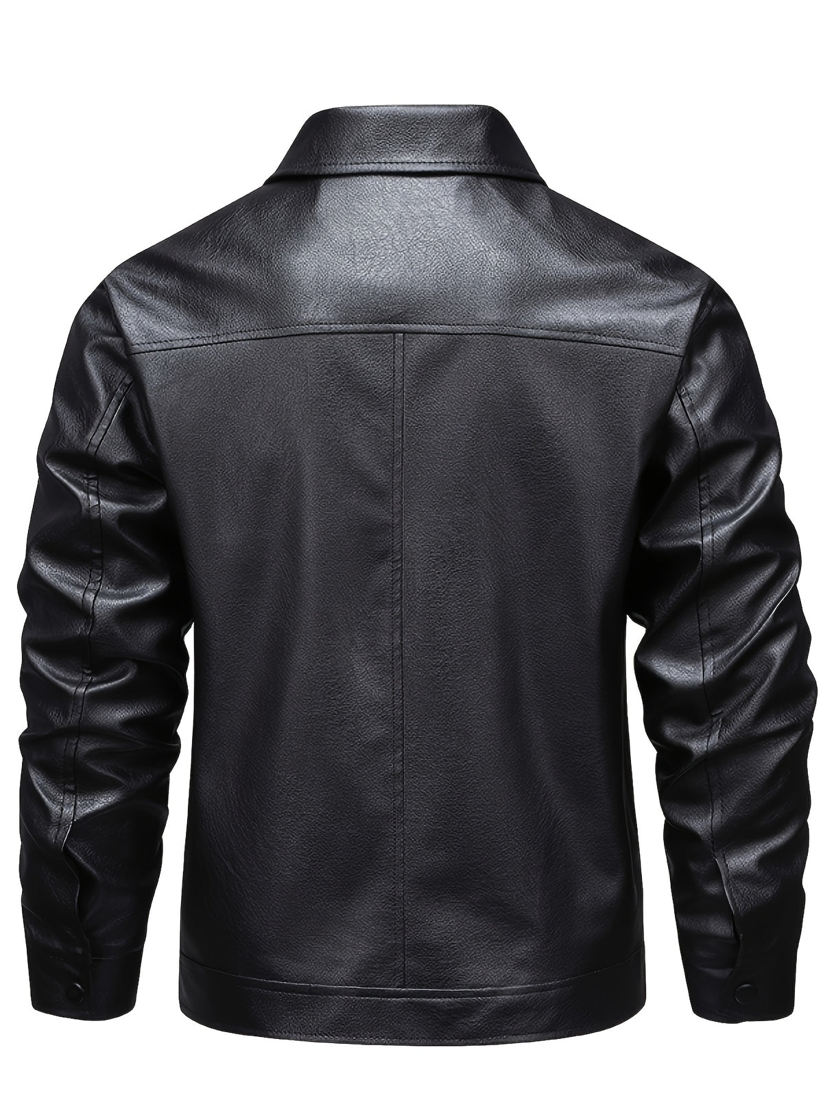 PU ZIP BOMBER JACKET FOR MEN