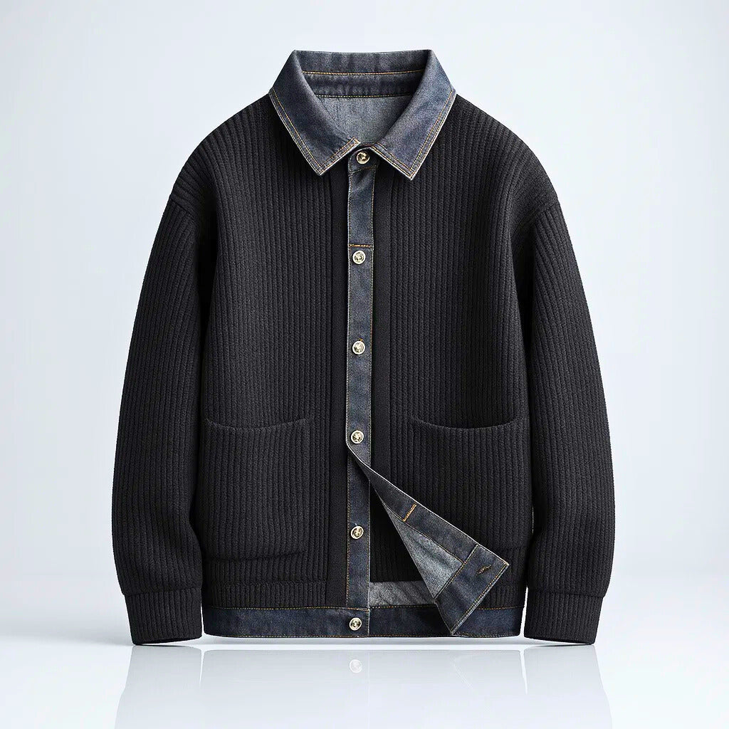MERINO WOOL CARDIGAN JACKET FOR MEN