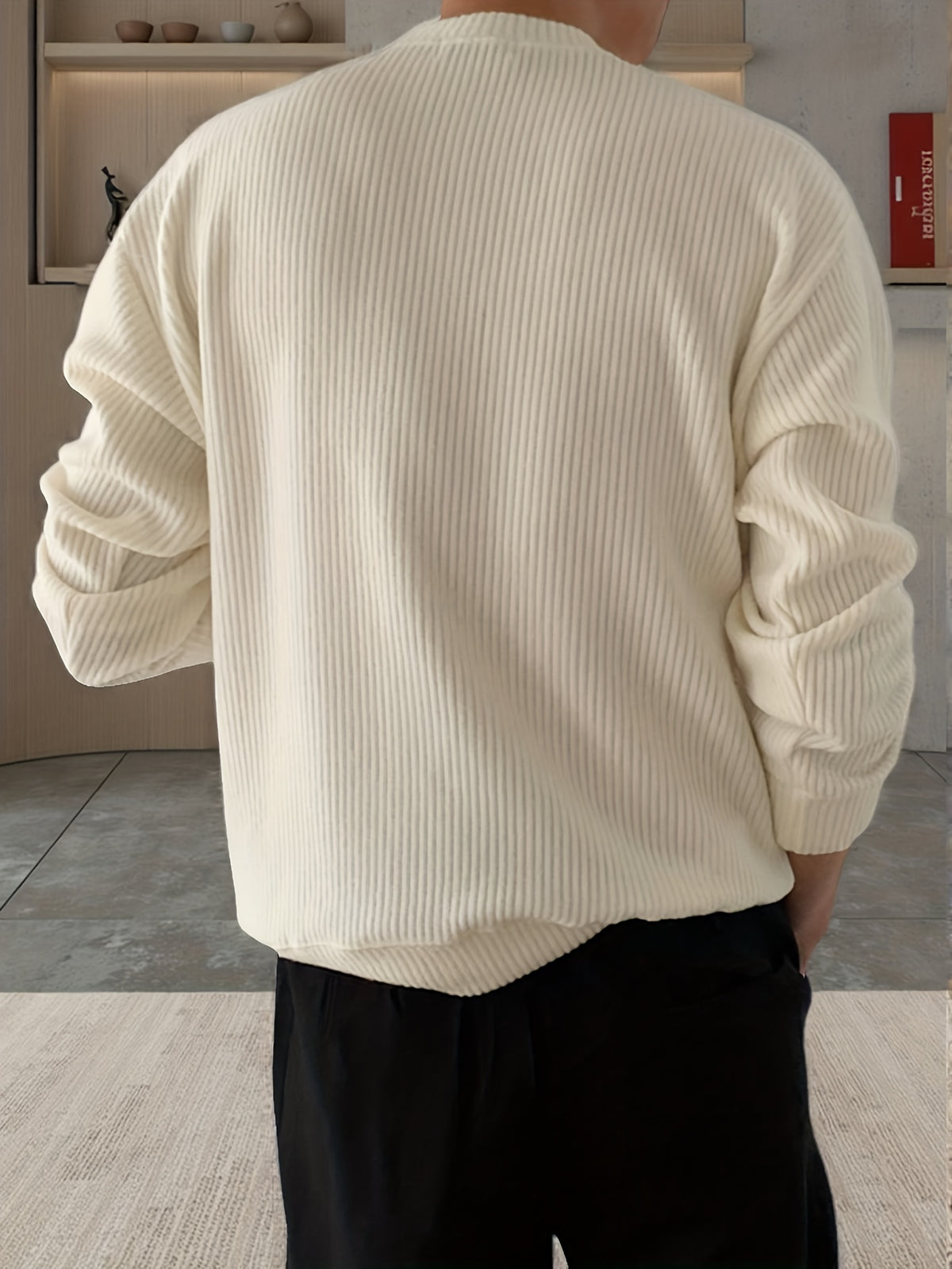 TEXTURED KNIT SWEATER FOR MEN