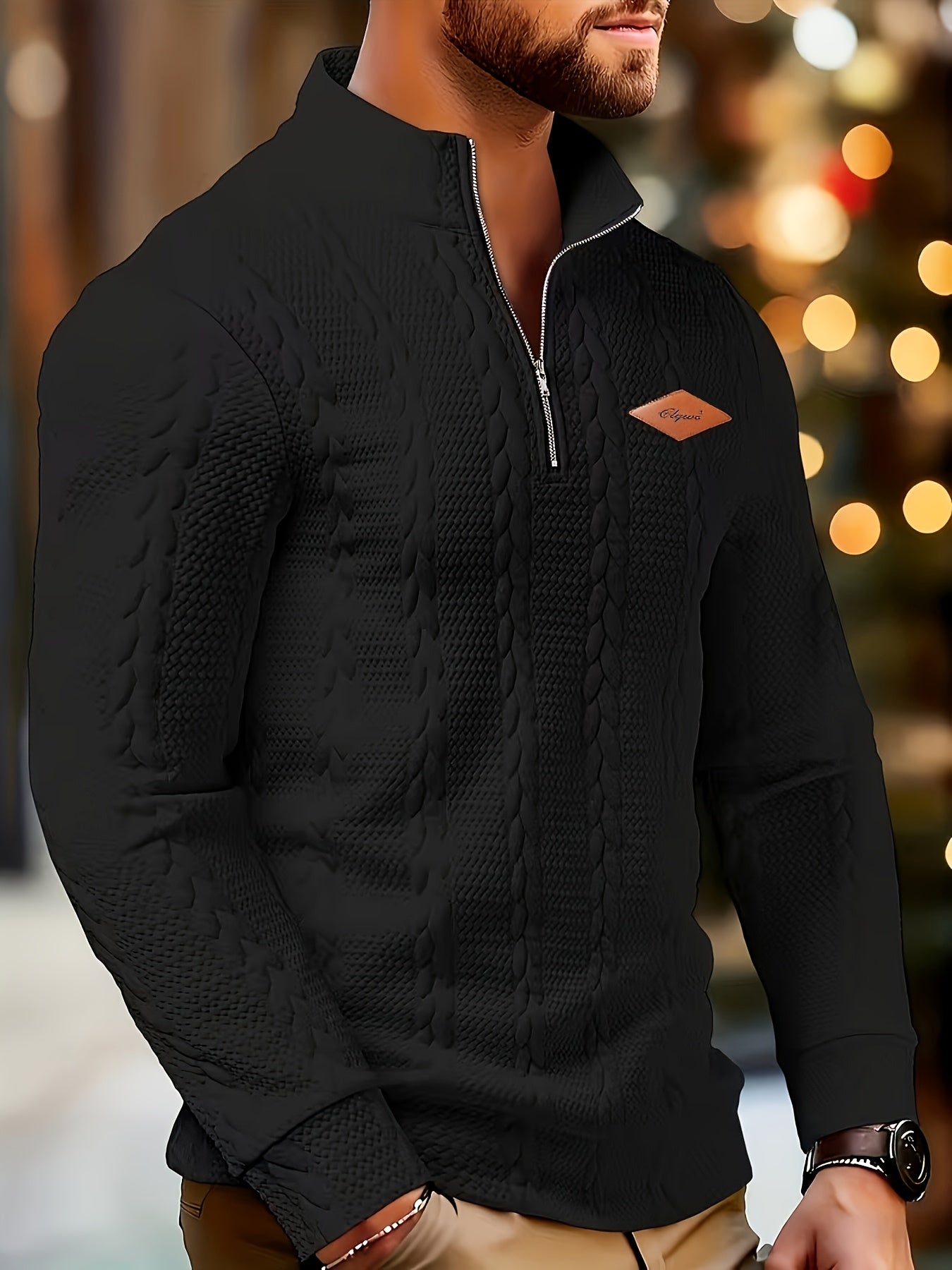ZIPPER KNIT SWEATER FOR MEN
