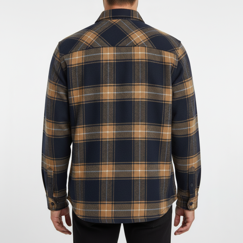 BRUSHED FLANNEL SHIRT FOR MEN