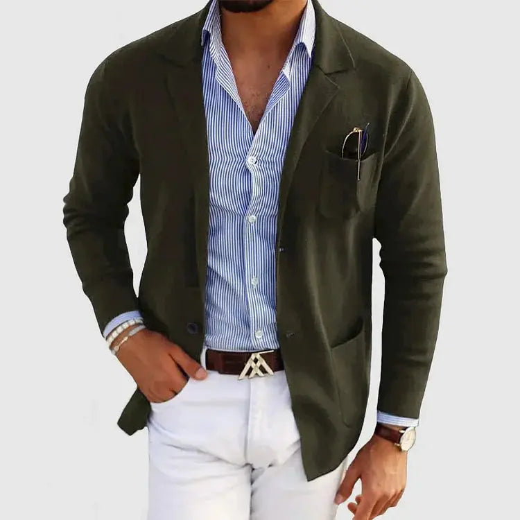 KNIT BLAZER JACKET FOR MEN