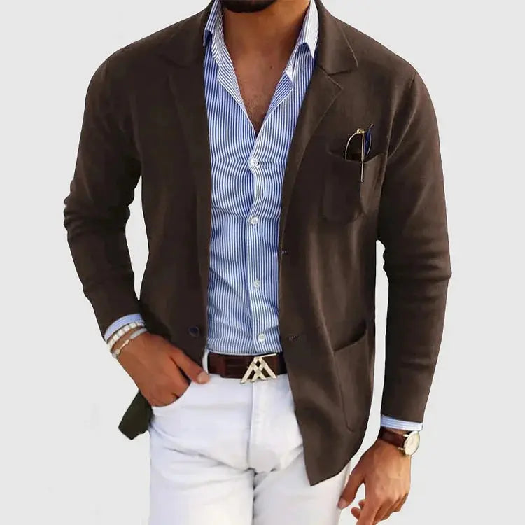 KNIT BLAZER JACKET FOR MEN