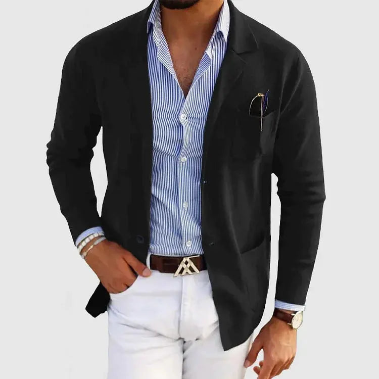 KNIT BLAZER JACKET FOR MEN