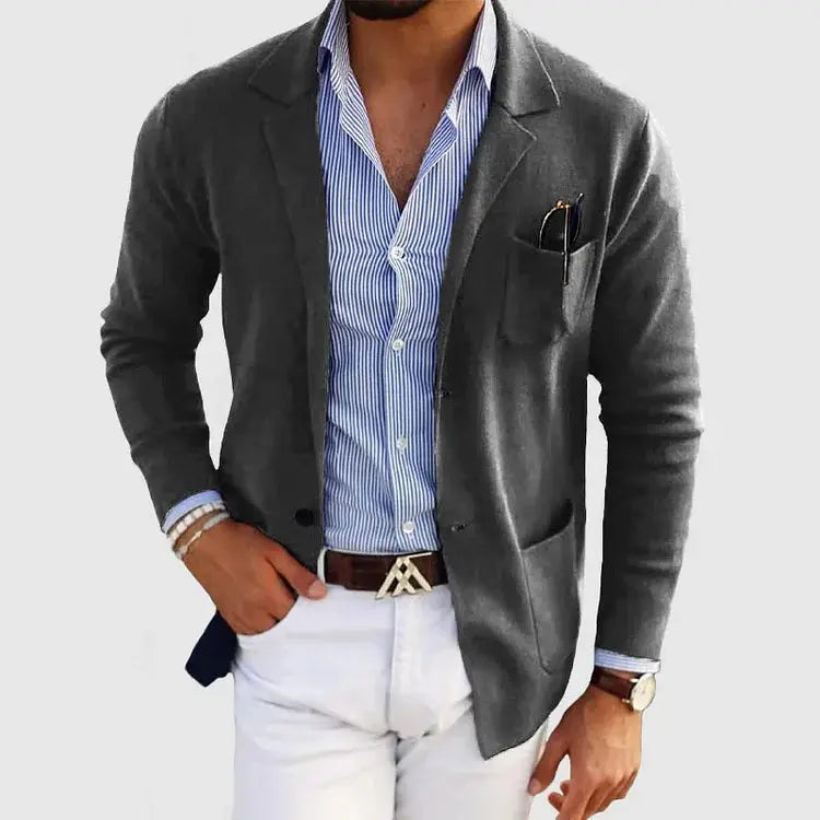KNIT BLAZER JACKET FOR MEN