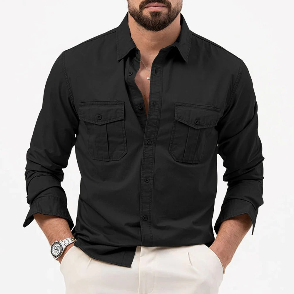 WRINKLE RESISTANT BUTTON SHIRT FOR MEN