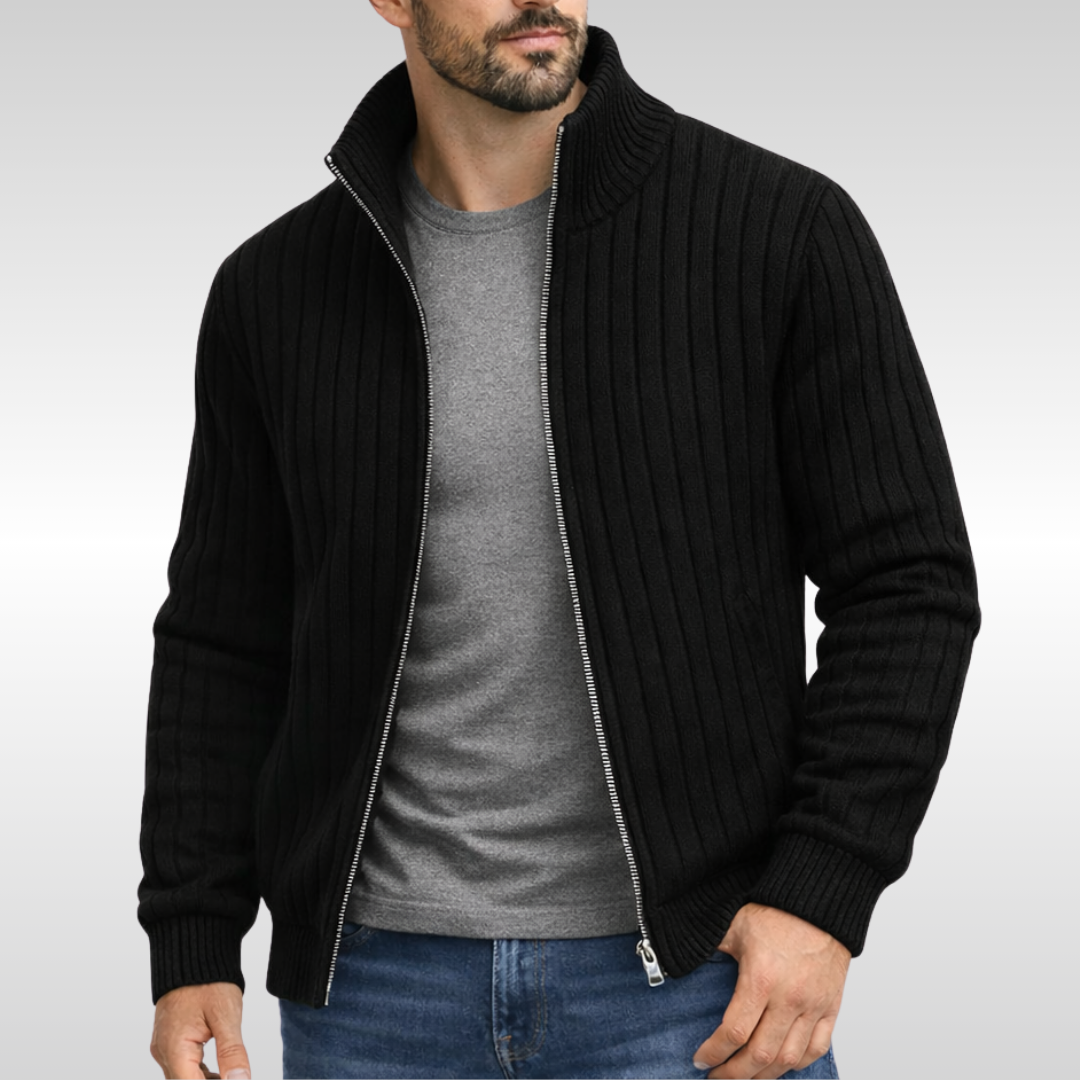 WENTWORTH LONDON | CLASSIC ELEGANT ZIP CARDIGAN FOR MEN