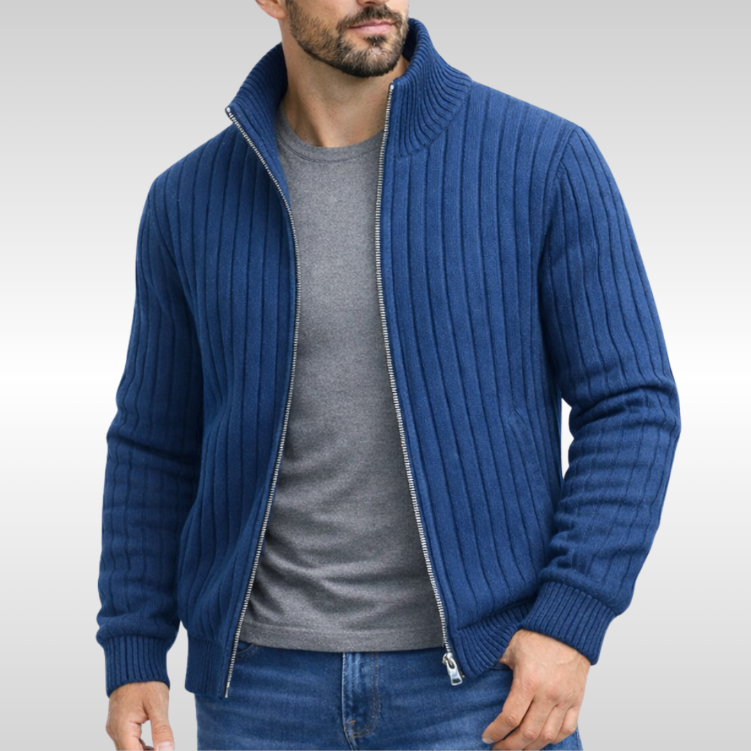 WENTWORTH LONDON | CLASSIC ELEGANT ZIP CARDIGAN FOR MEN