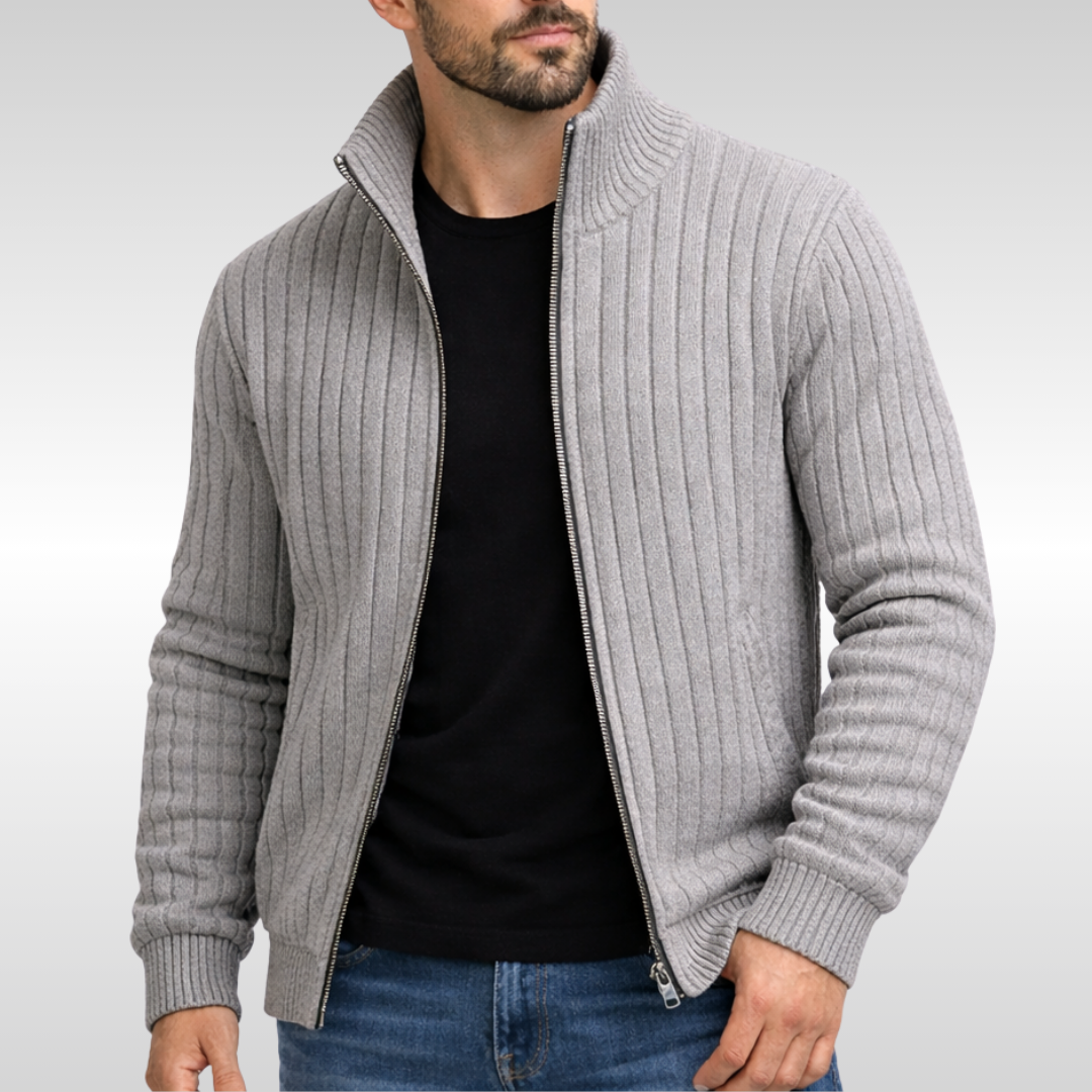 WENTWORTH LONDON | CLASSIC ELEGANT ZIP CARDIGAN FOR MEN