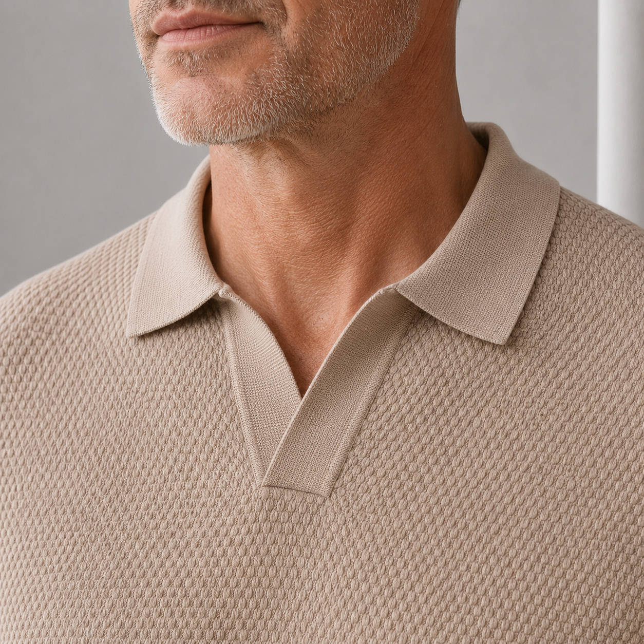 WOVEN POLO SHIRT FOR MEN
