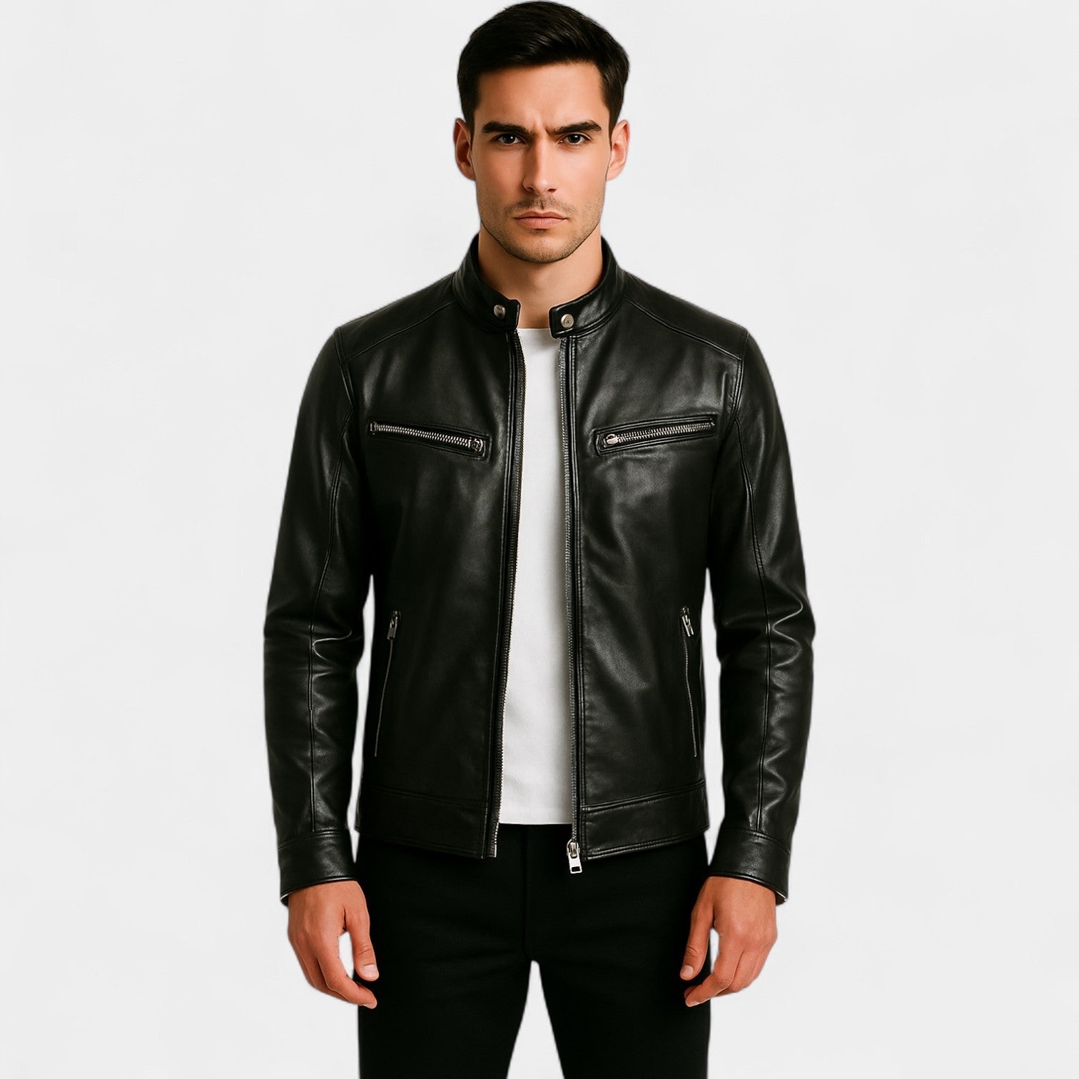 SLIM BIKER JACKET FOR MEN