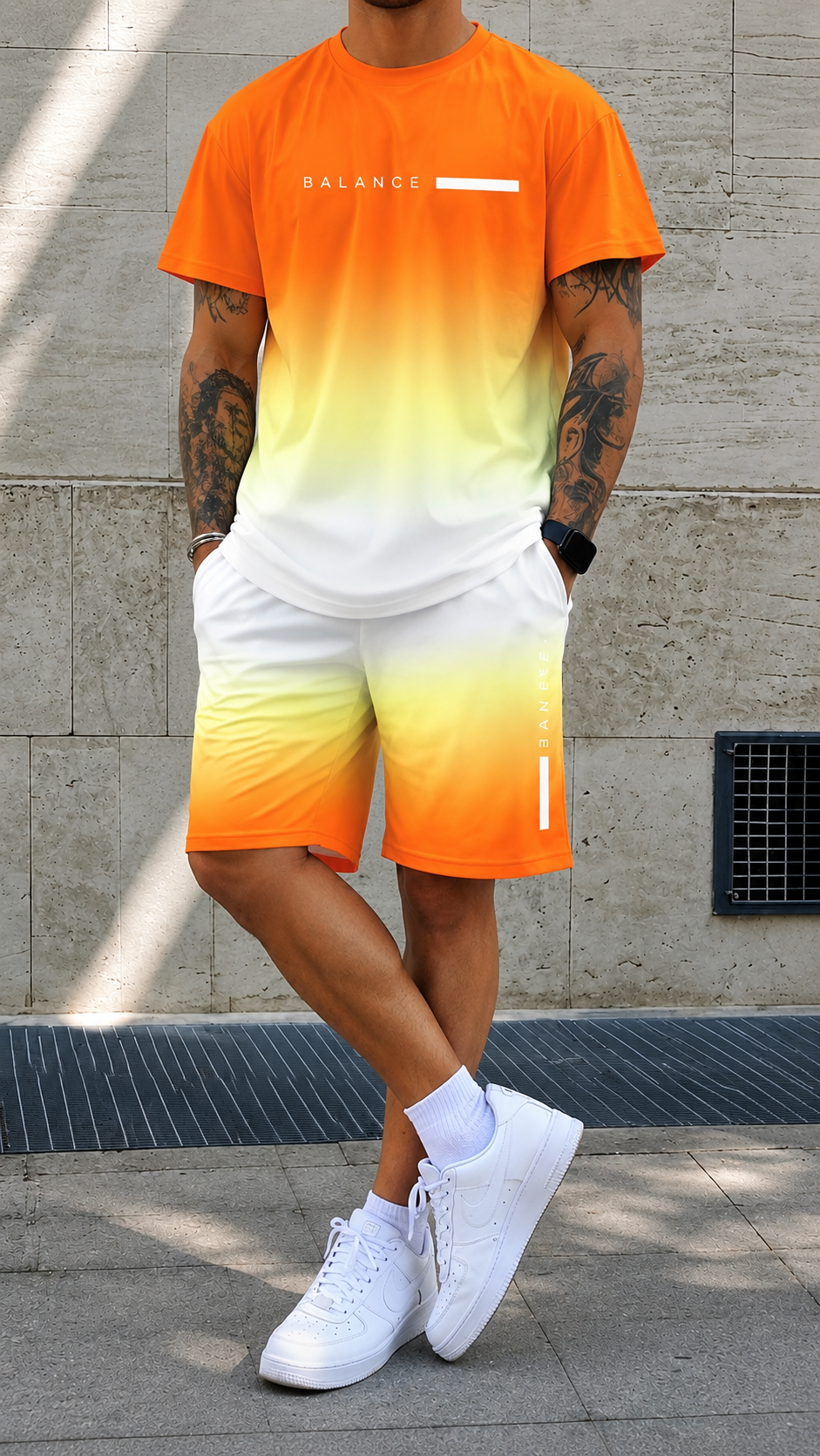 GRADIENT TWO PIECE SET FOR MEN