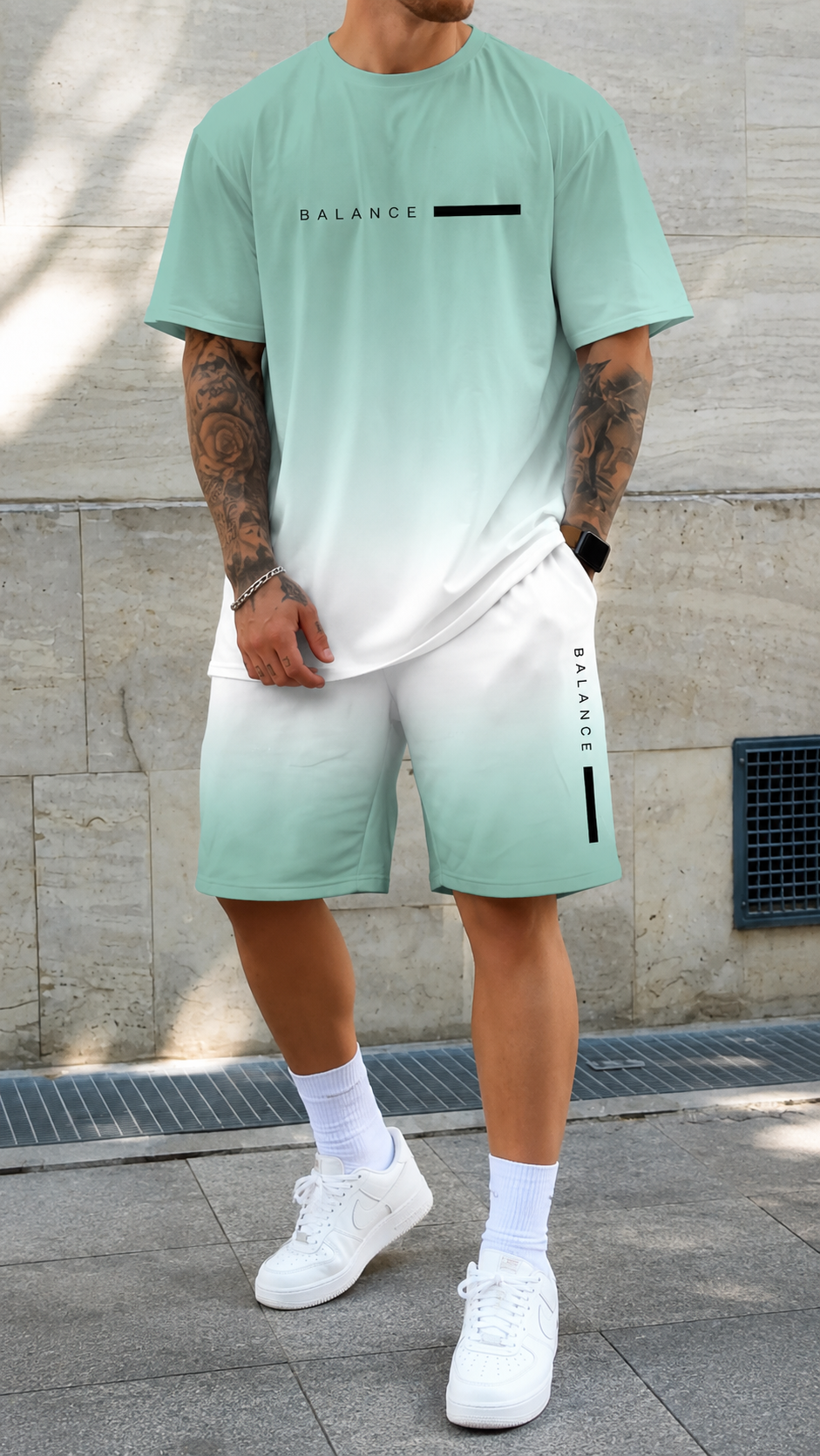 GRADIENT TWO PIECE SET FOR MEN