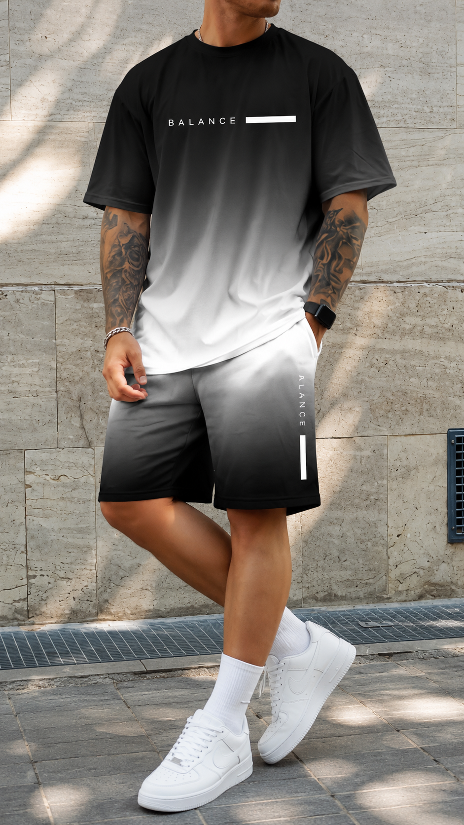 GRADIENT TWO PIECE SET FOR MEN
