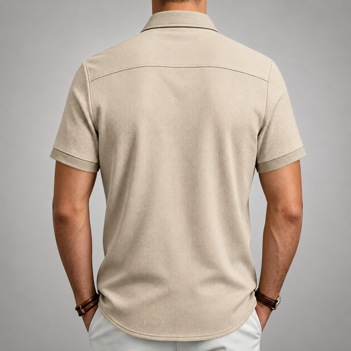TEXTURED BUTTON SHIRT FOR MEN