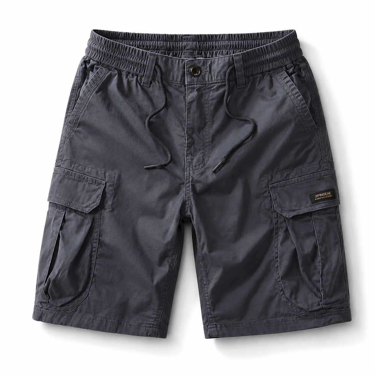 ELASTIC WAIST CARGO SHORTS FOR MEN