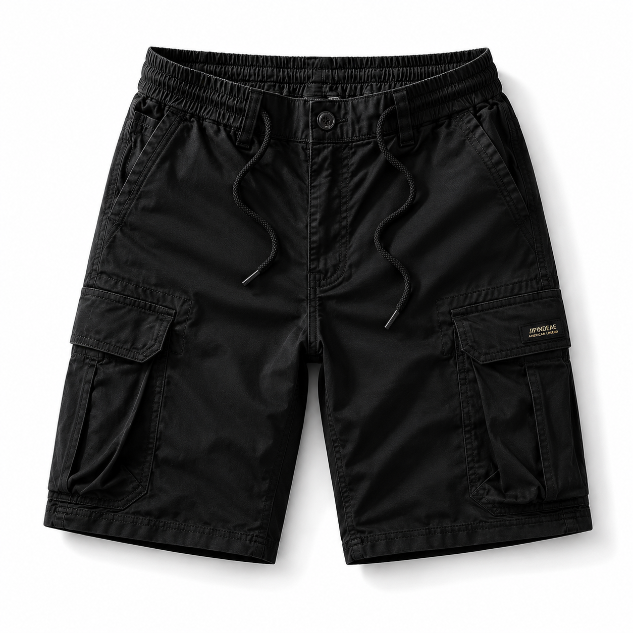 ELASTIC WAIST CARGO SHORTS FOR MEN