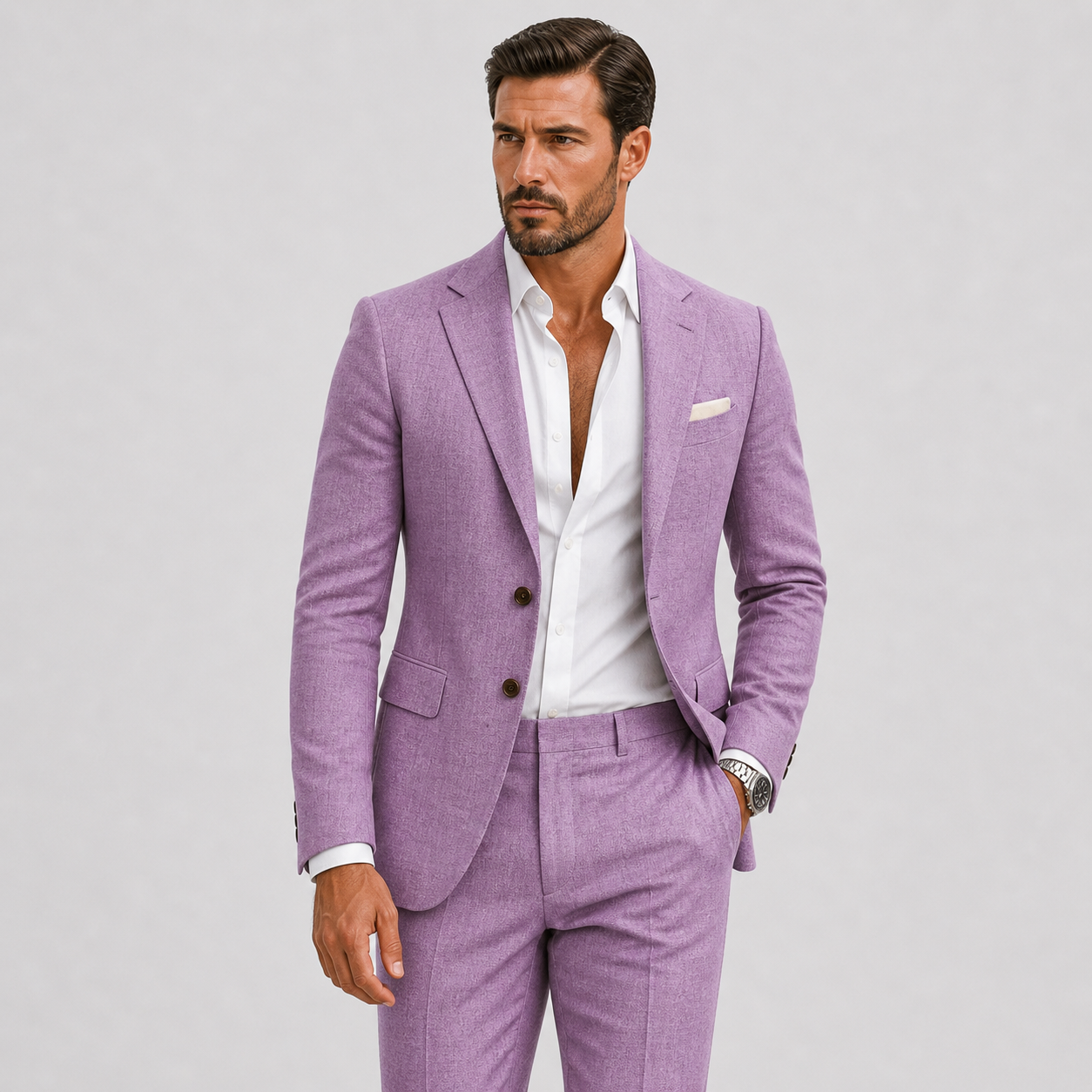 SLIM-FIT NYLON SUIT FOR MEN