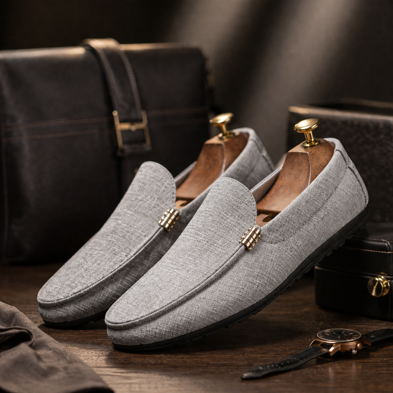 SLIP-ON CANVAS LOAFERS FOR MEN