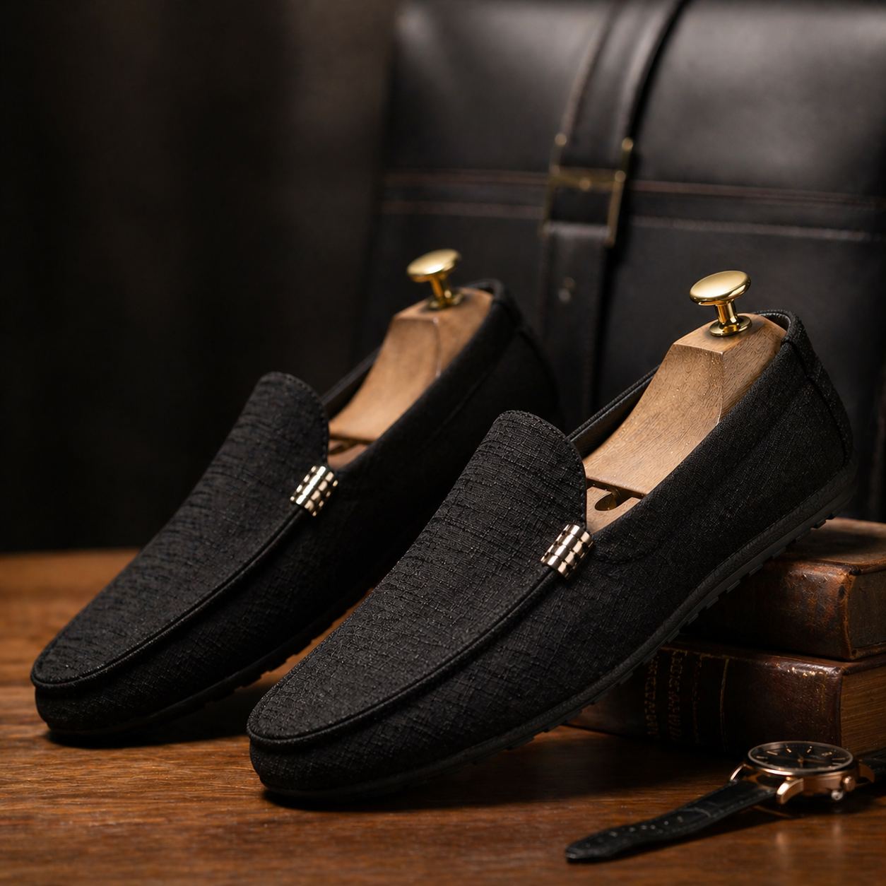 SLIP-ON CANVAS LOAFERS FOR MEN