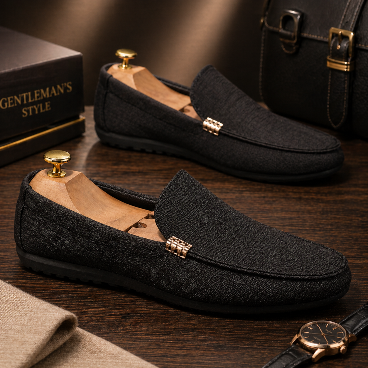 SLIP-ON CANVAS LOAFERS FOR MEN