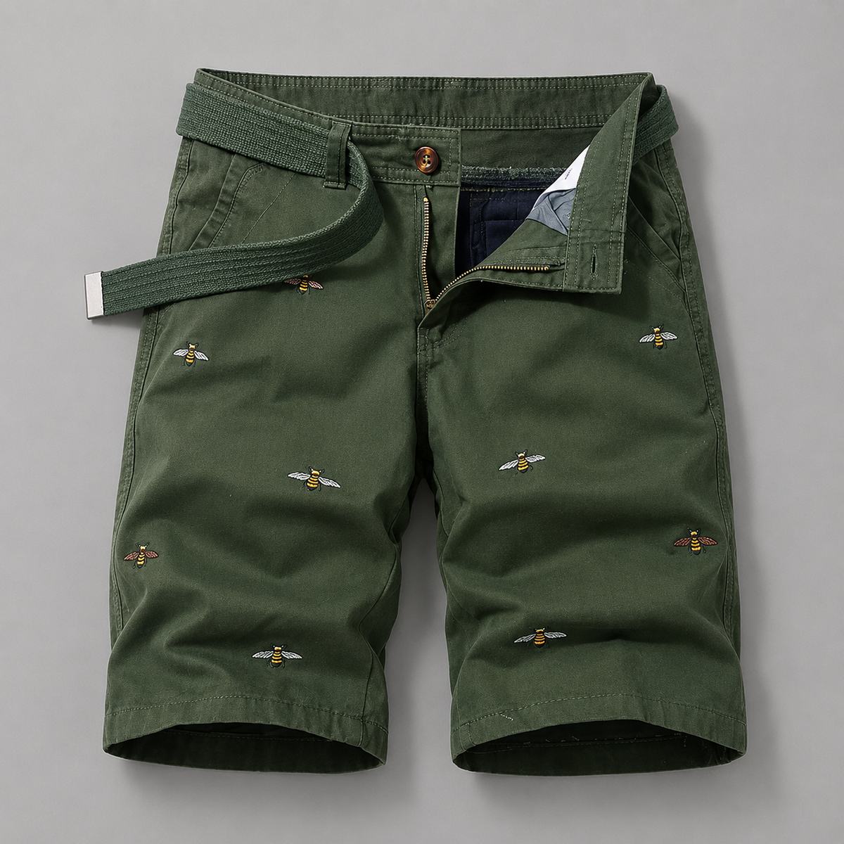 EMBROIDERED COTTON SHORTS FOR MEN