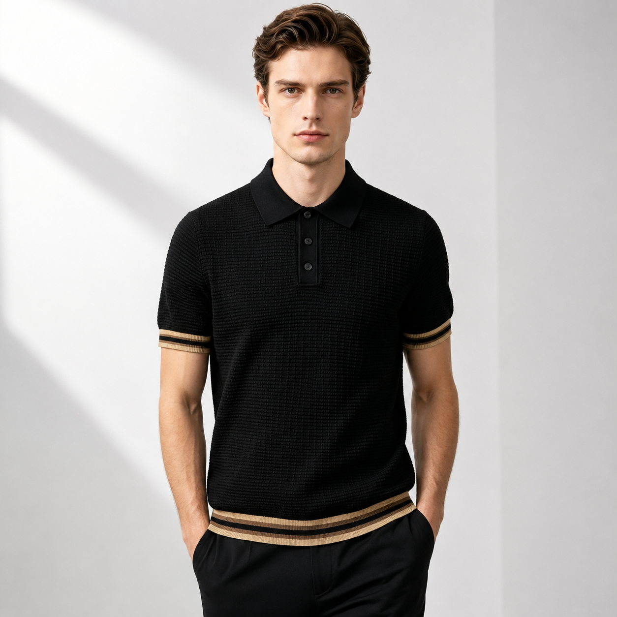 MODERN KNIT POLO FOR MEN