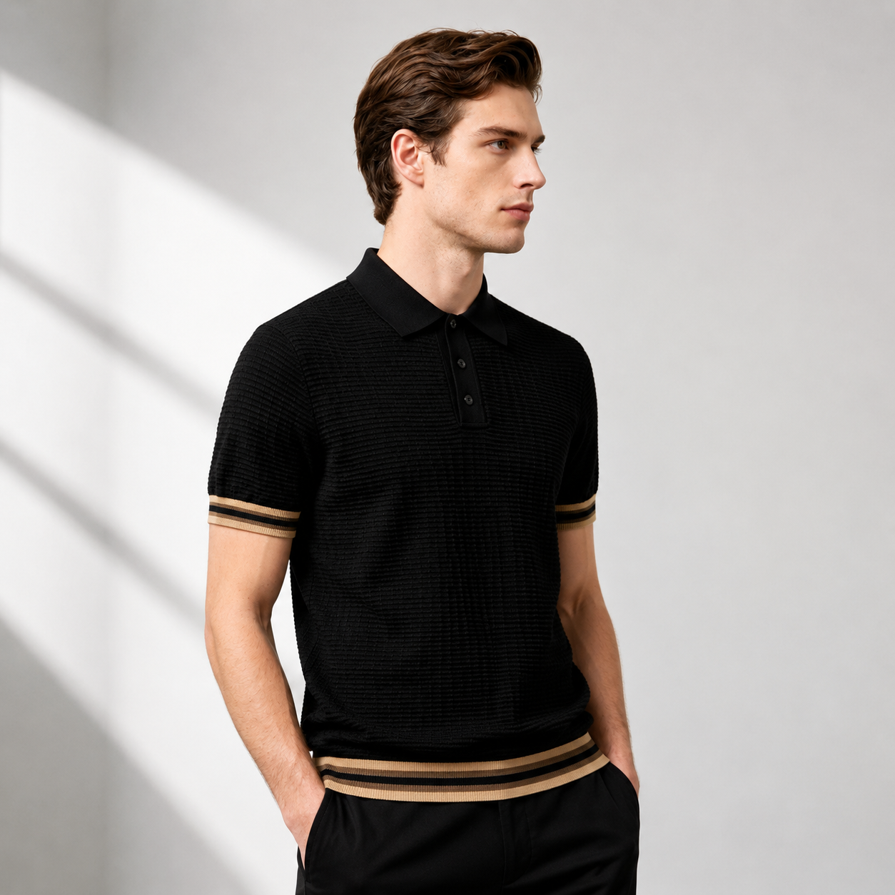 MODERN KNIT POLO FOR MEN