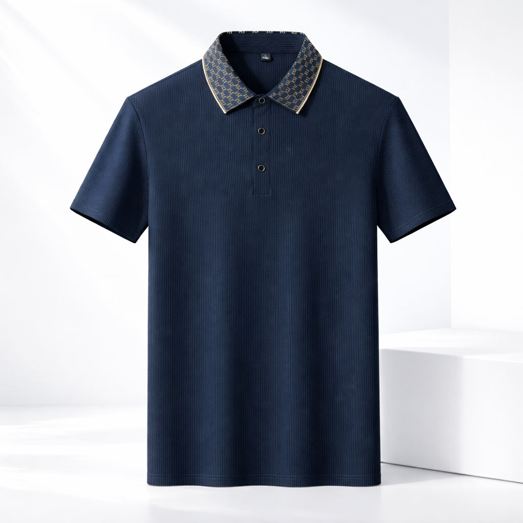 PATTERNED COLLAR POLO FOR MEN
