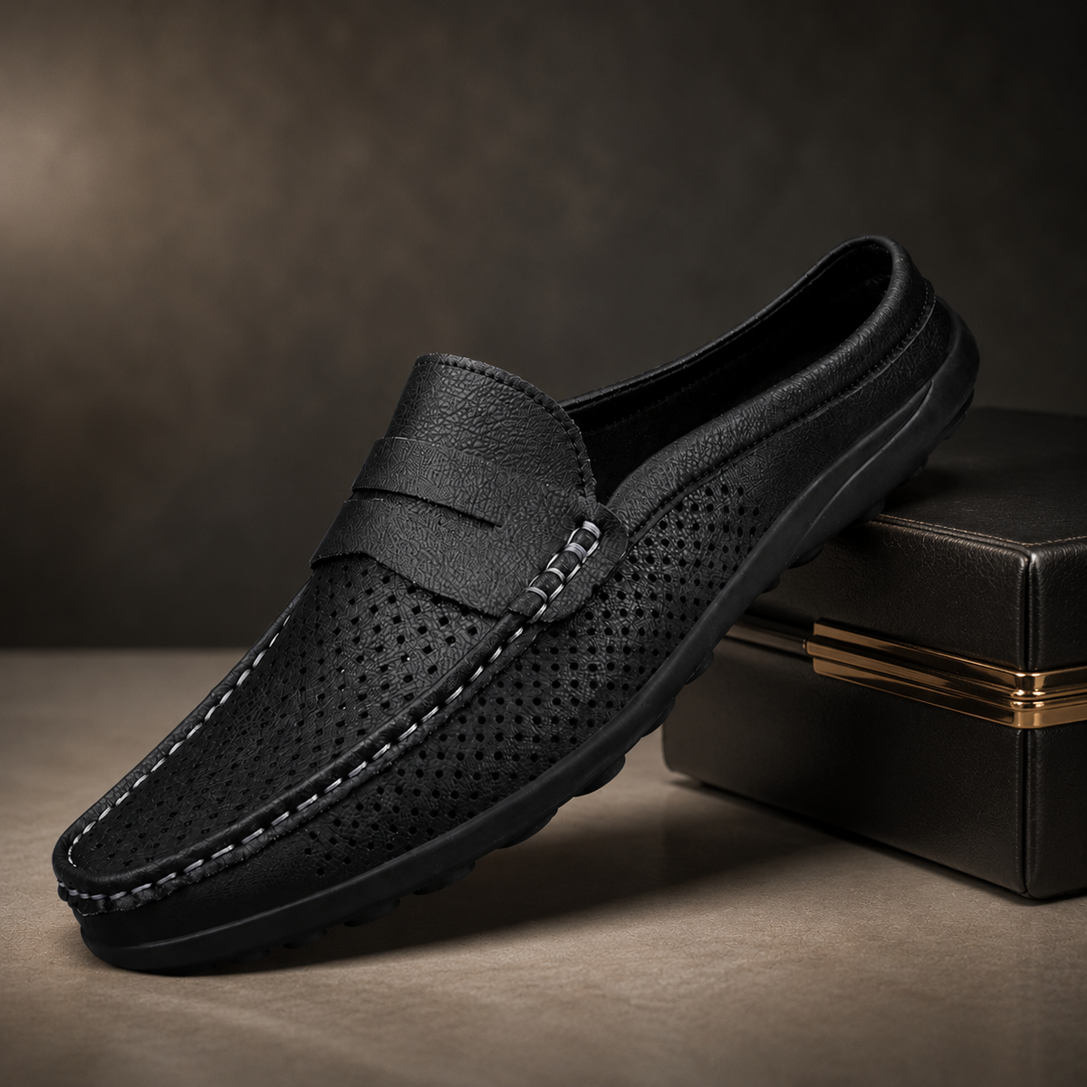 PERFORATED SLIP-ON SHOES FOR MEN