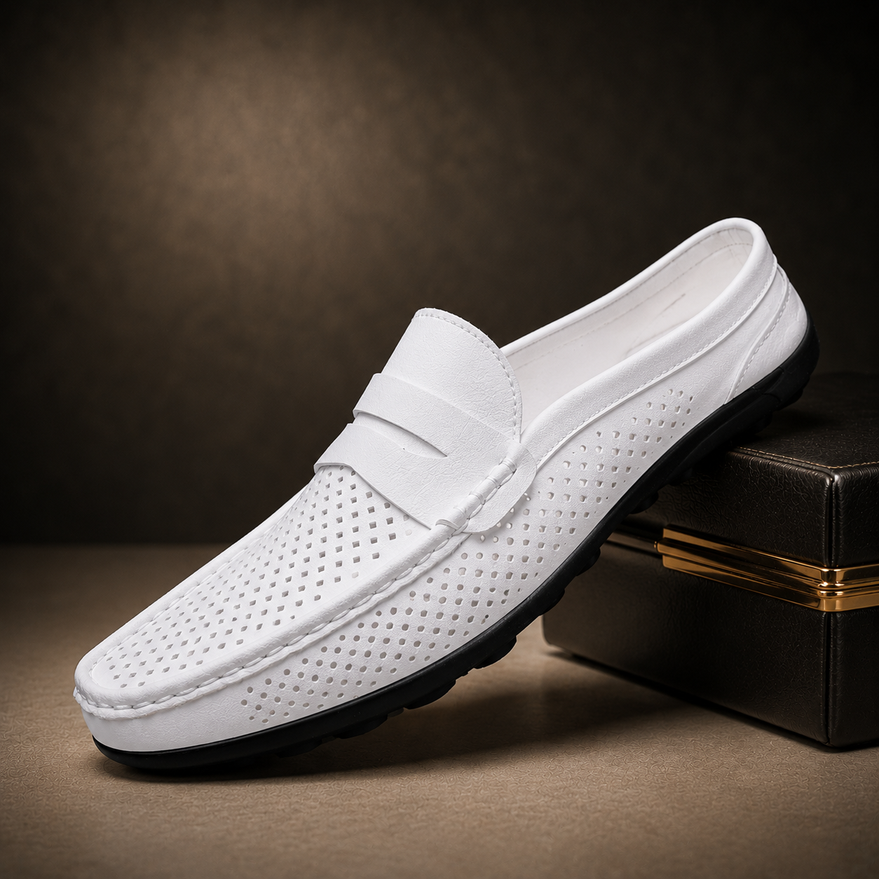 PERFORATED LOAFERS FOR MEN