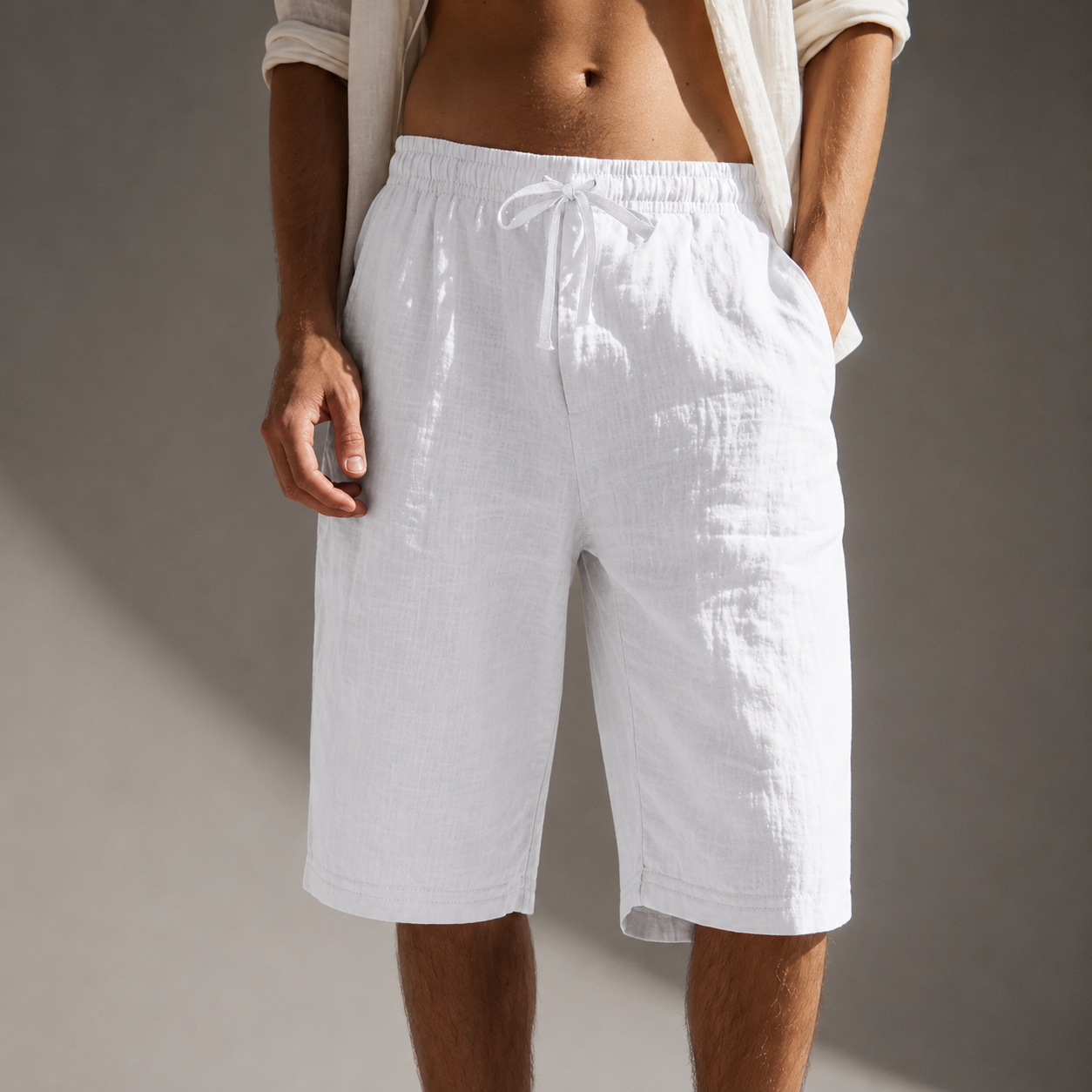 RELAXED DRAWSTRING SHORTS FOR MEN