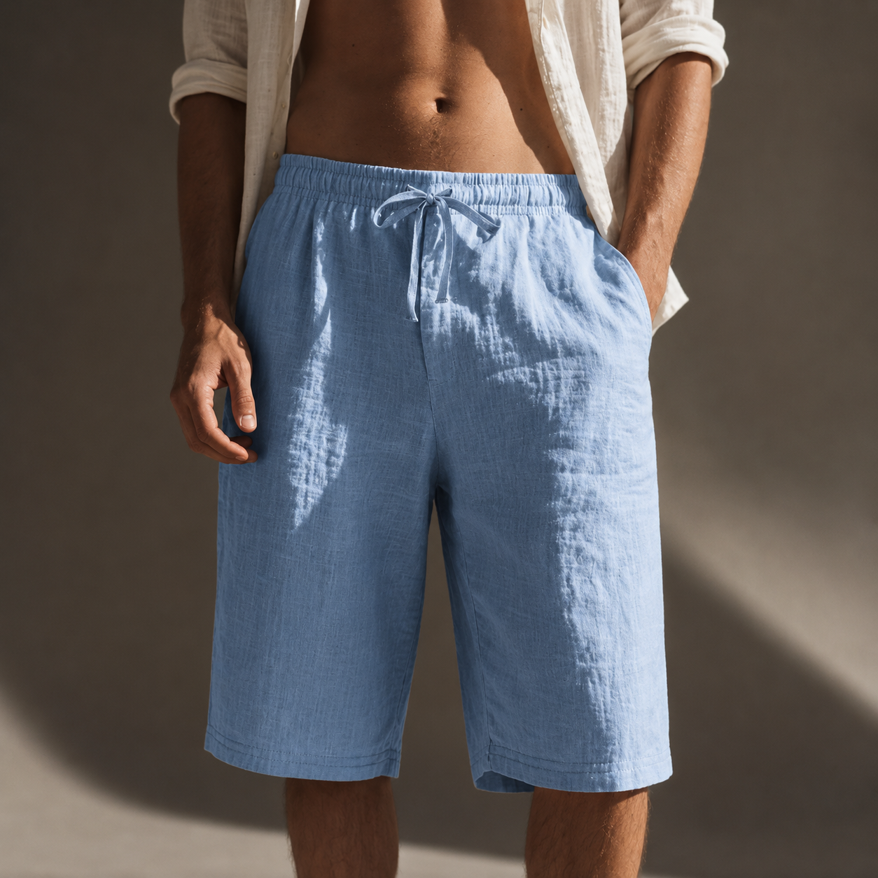 RELAXED DRAWSTRING SHORTS FOR MEN