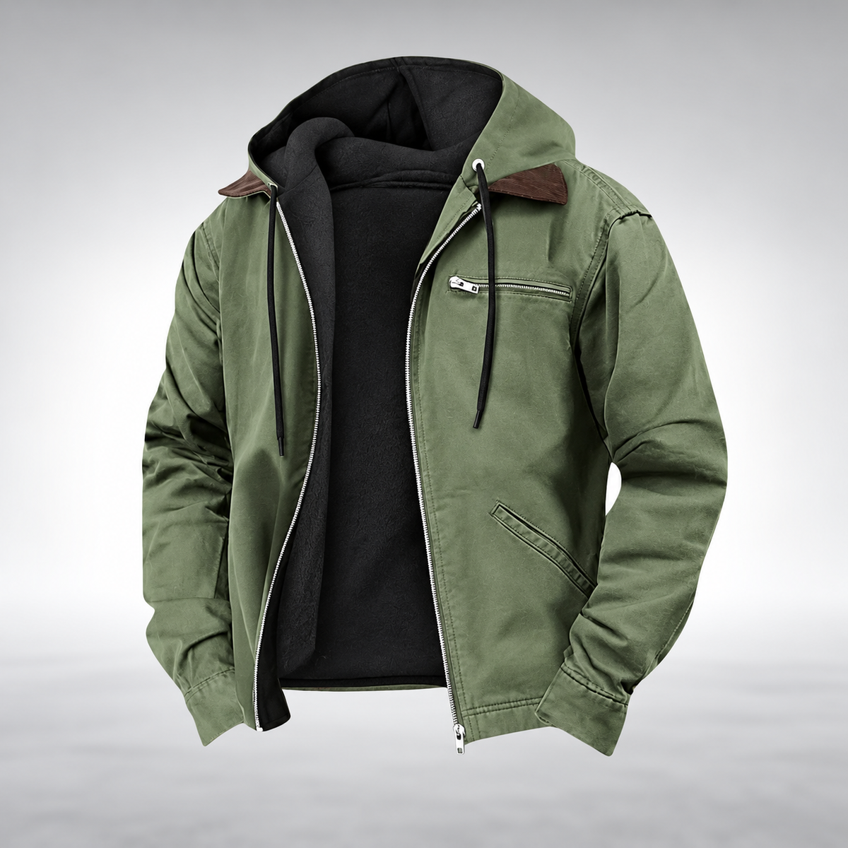 VINTAGE HOODED JACKET FOR MEN