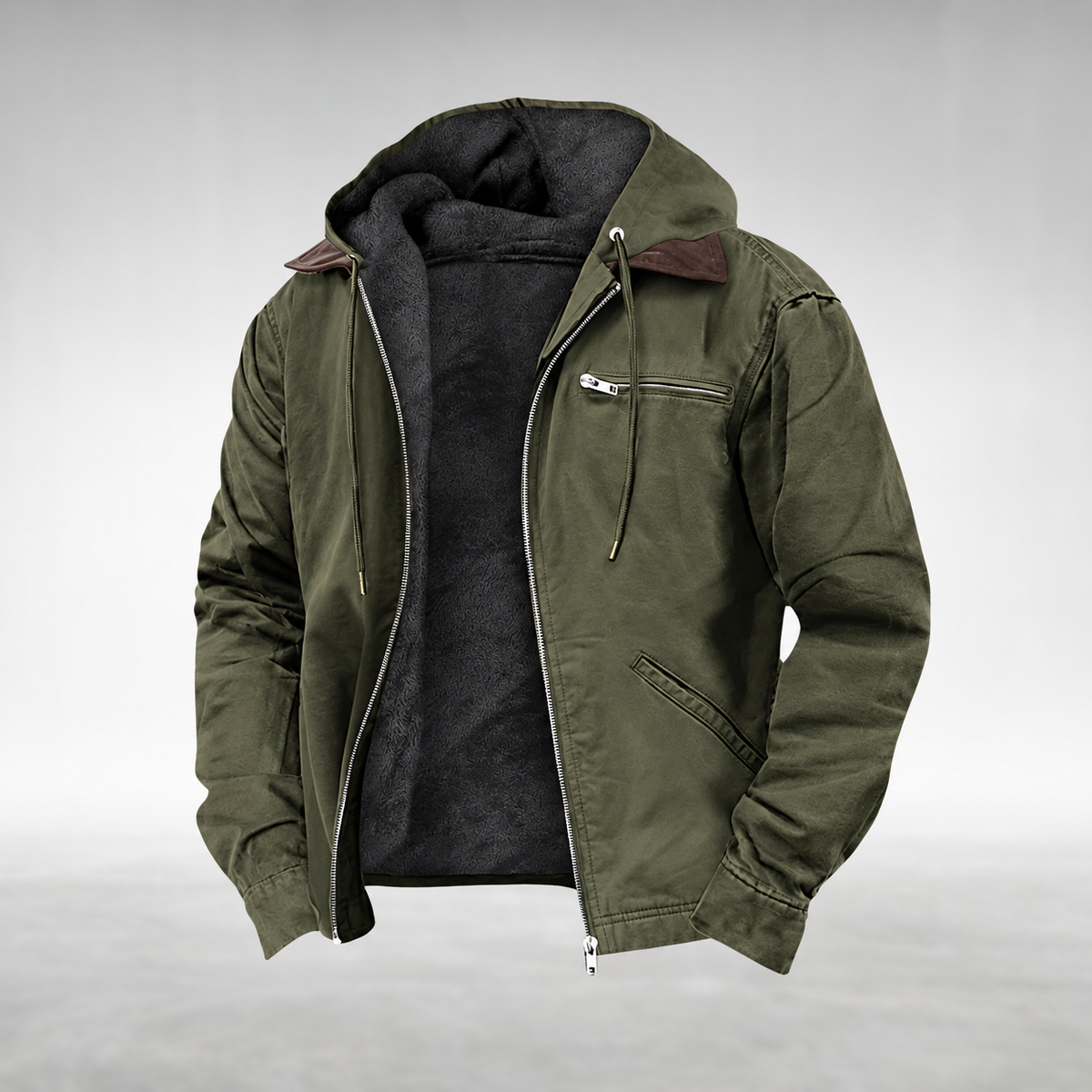 VINTAGE HOODED JACKET FOR MEN