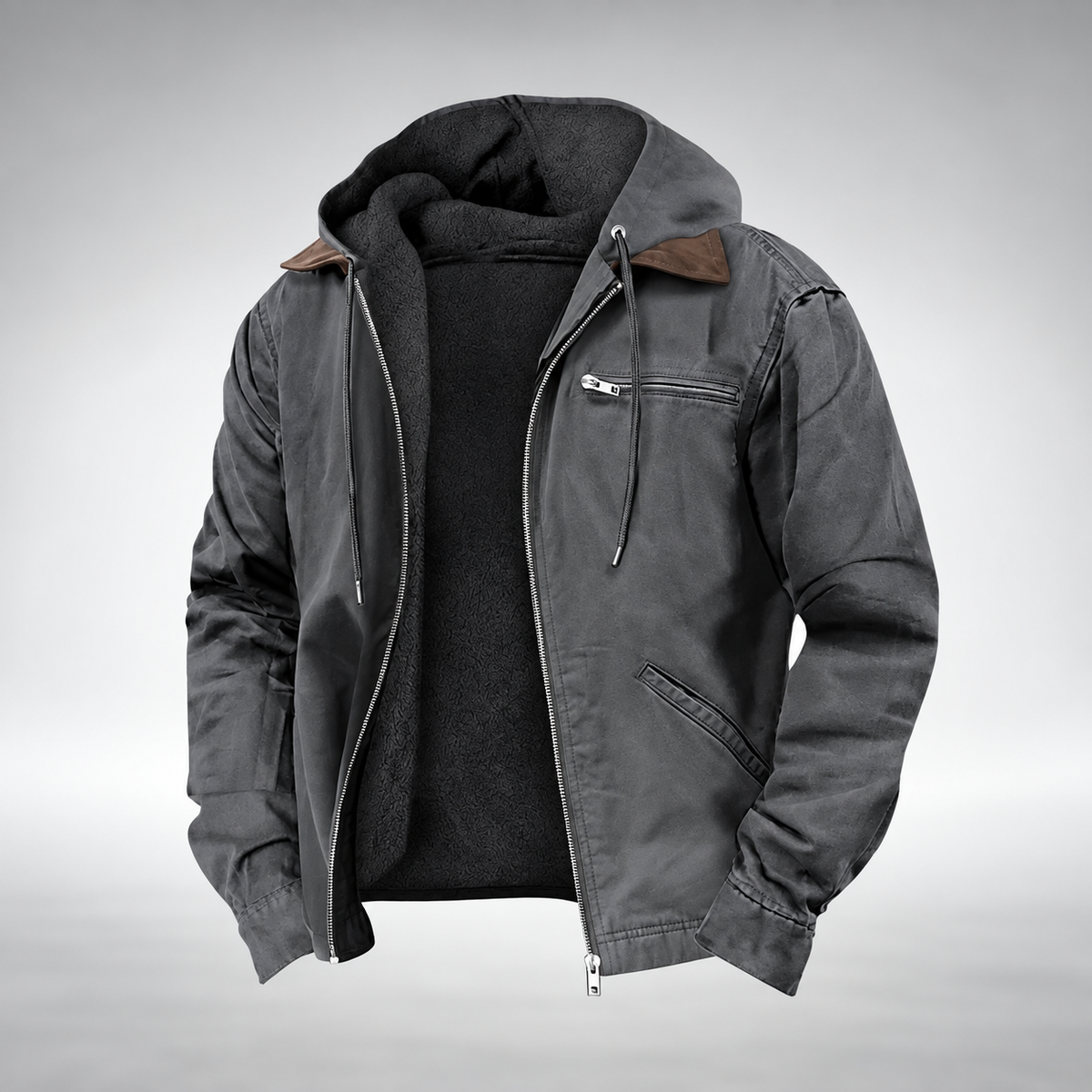VINTAGE HOODED JACKET FOR MEN