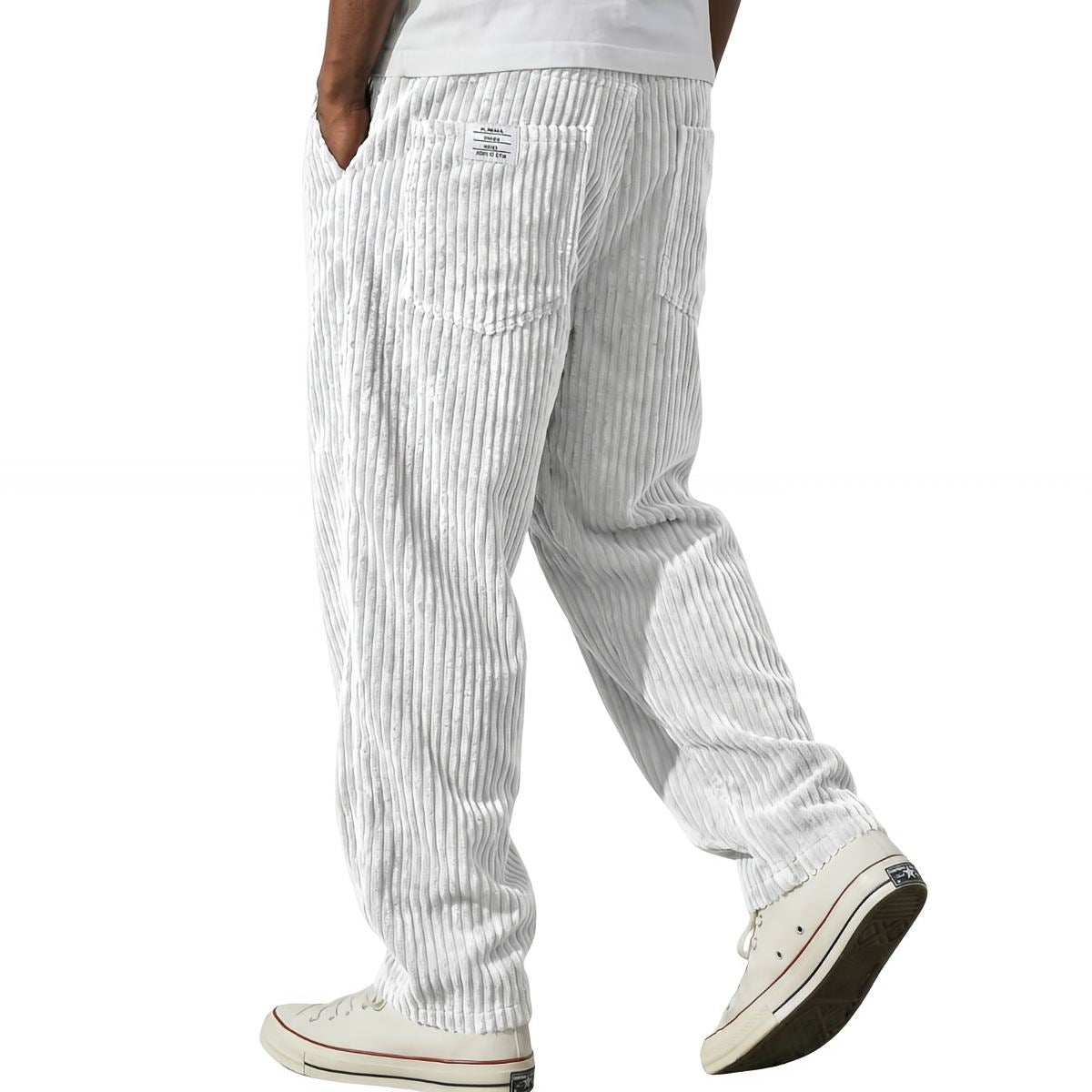 RIBBED WIDE LEG TROUSERS FOR MEN