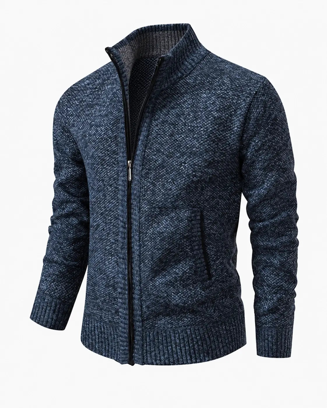KNIT ZIP COLLAR SWEATER FOR MEN